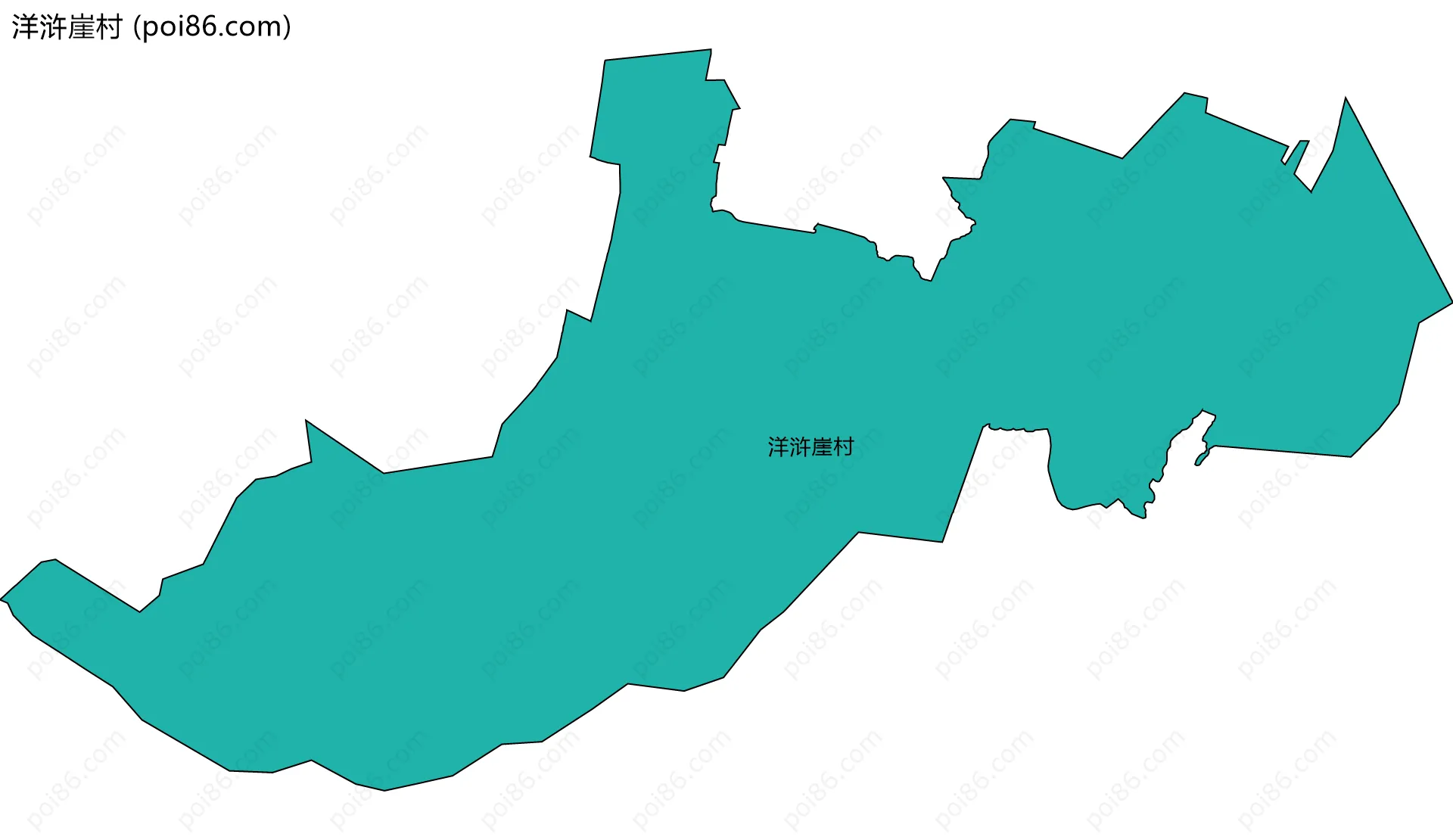 洋浒崖村边界地图