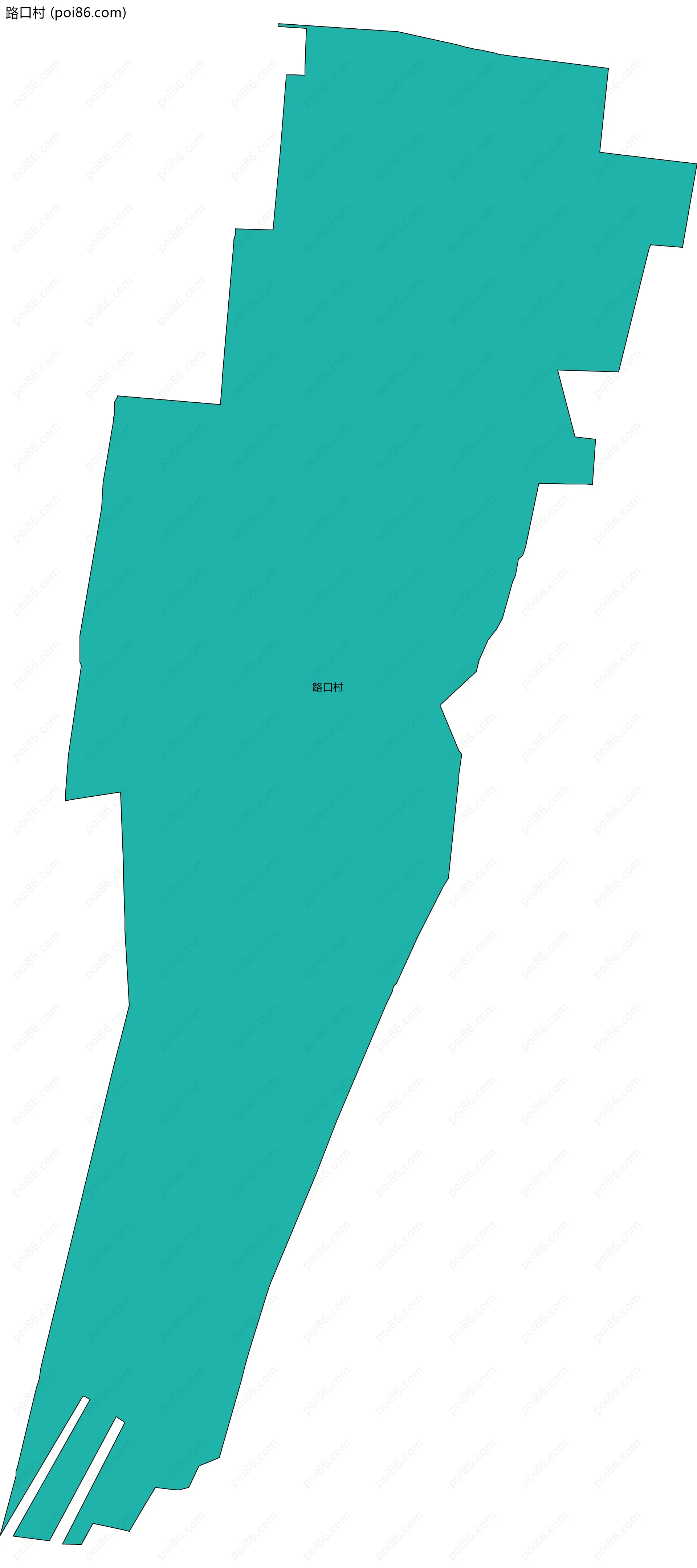 路口村边界地图