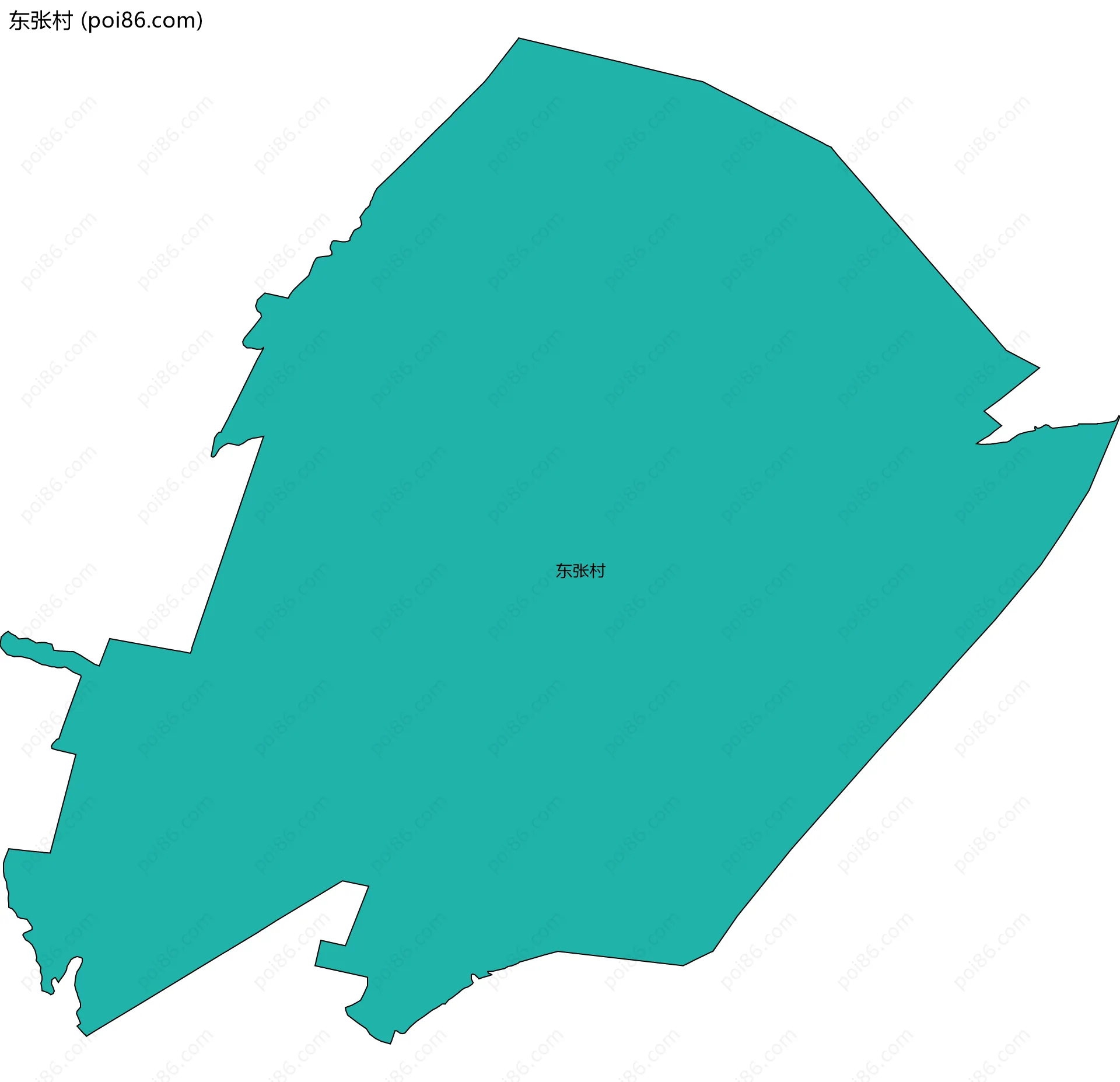 东张村边界地图
