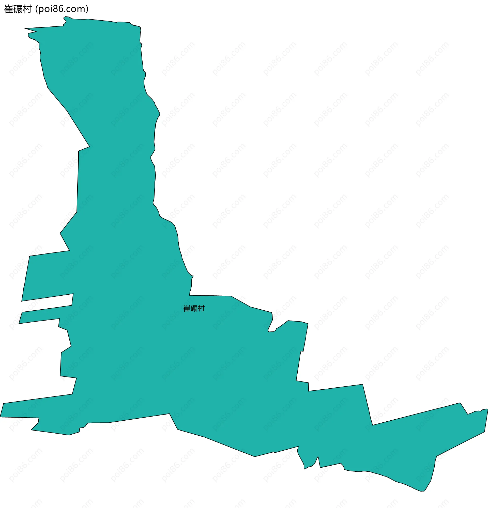 崔碾村边界地图