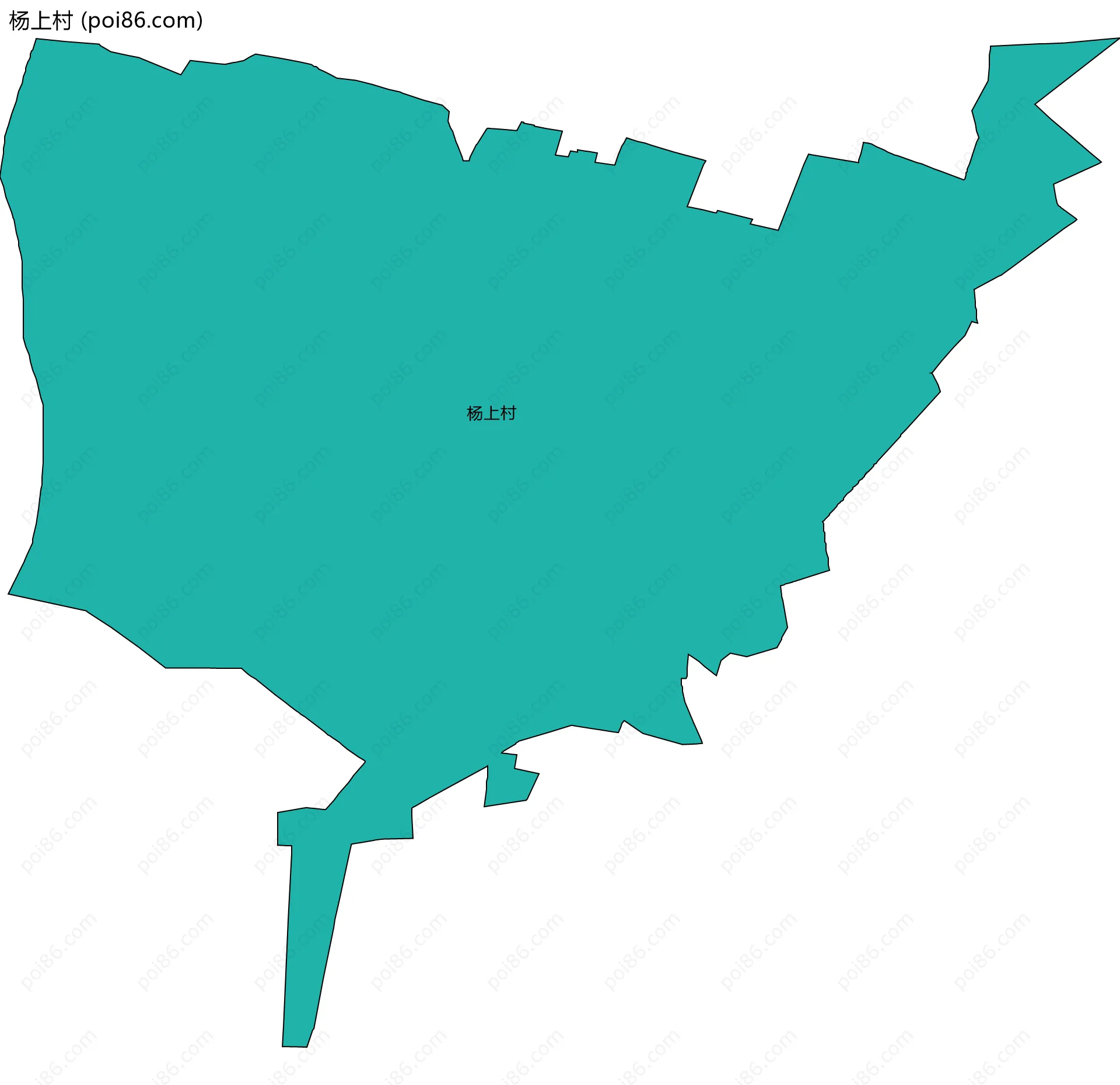 杨上村边界地图