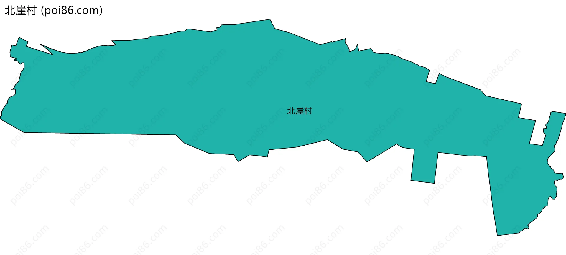 北崖村边界地图