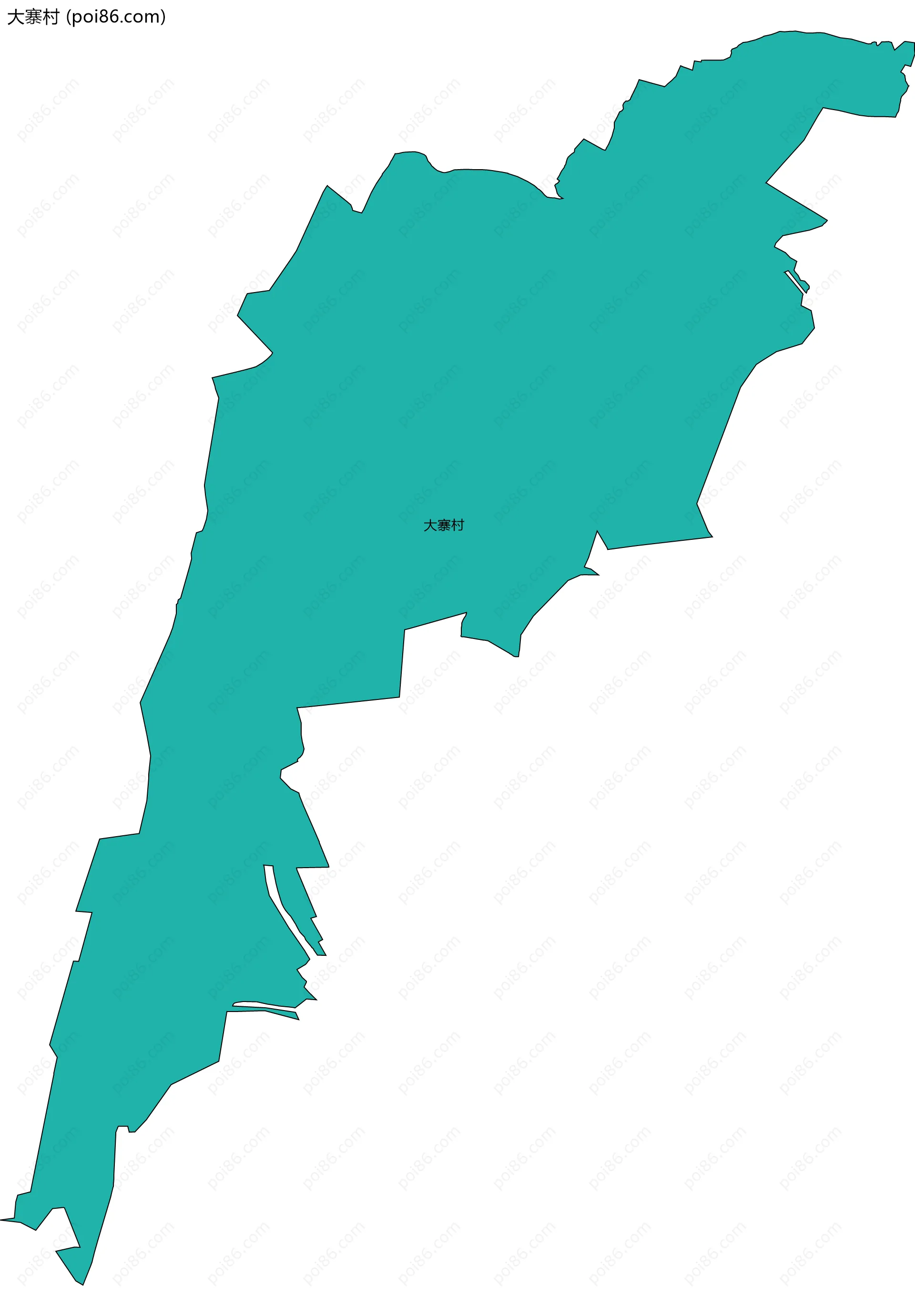 大寨村边界地图