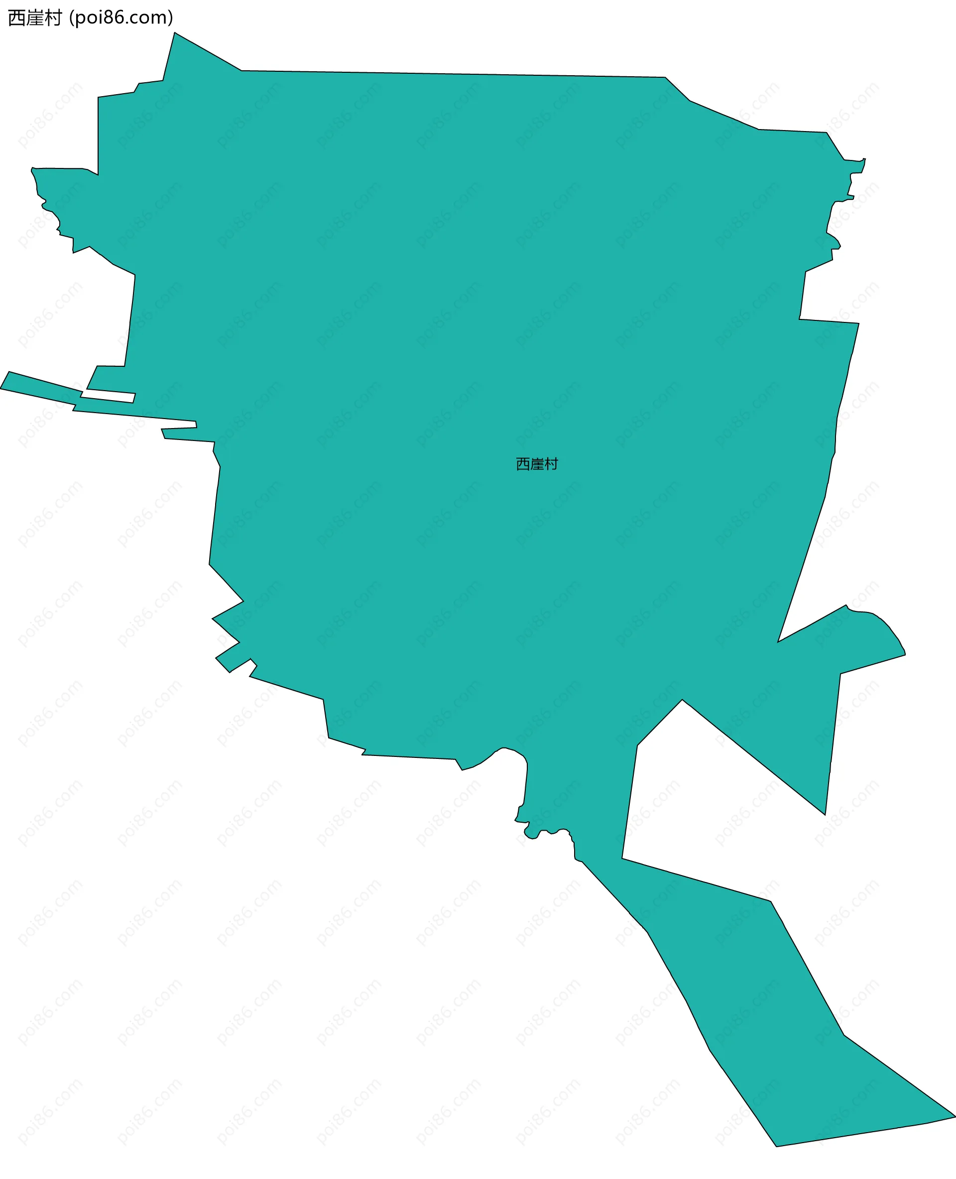 西崖村边界地图