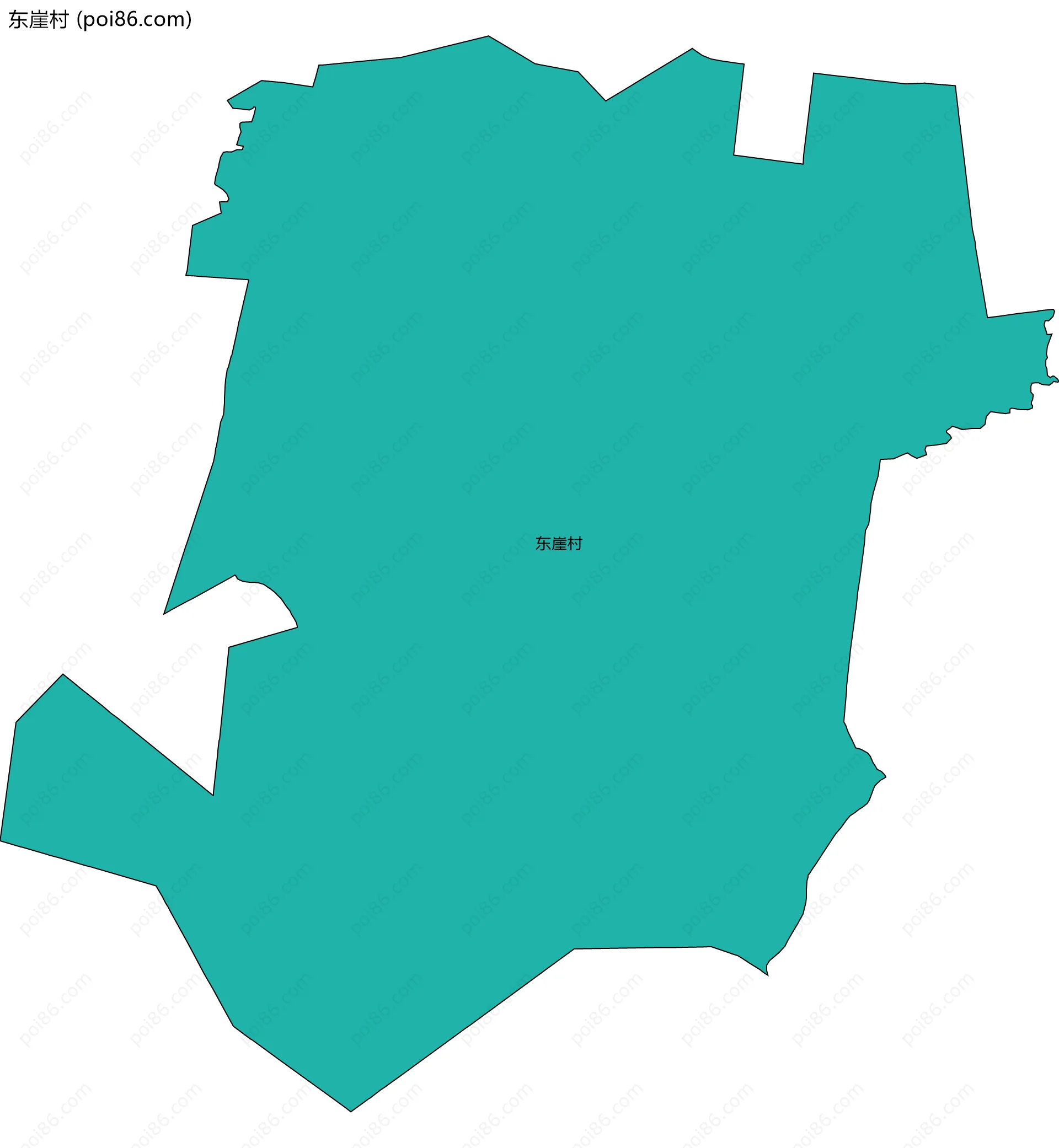 东崖村边界地图