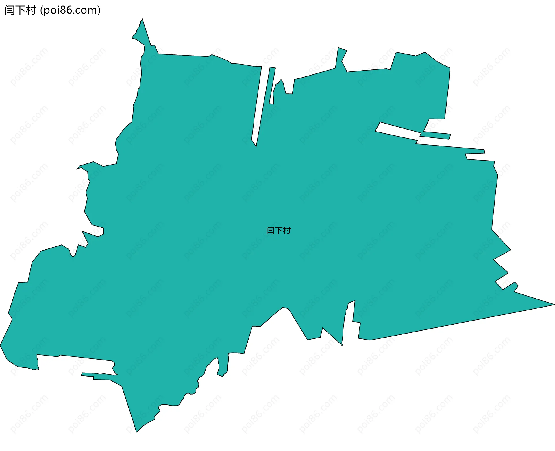 闫下村边界地图