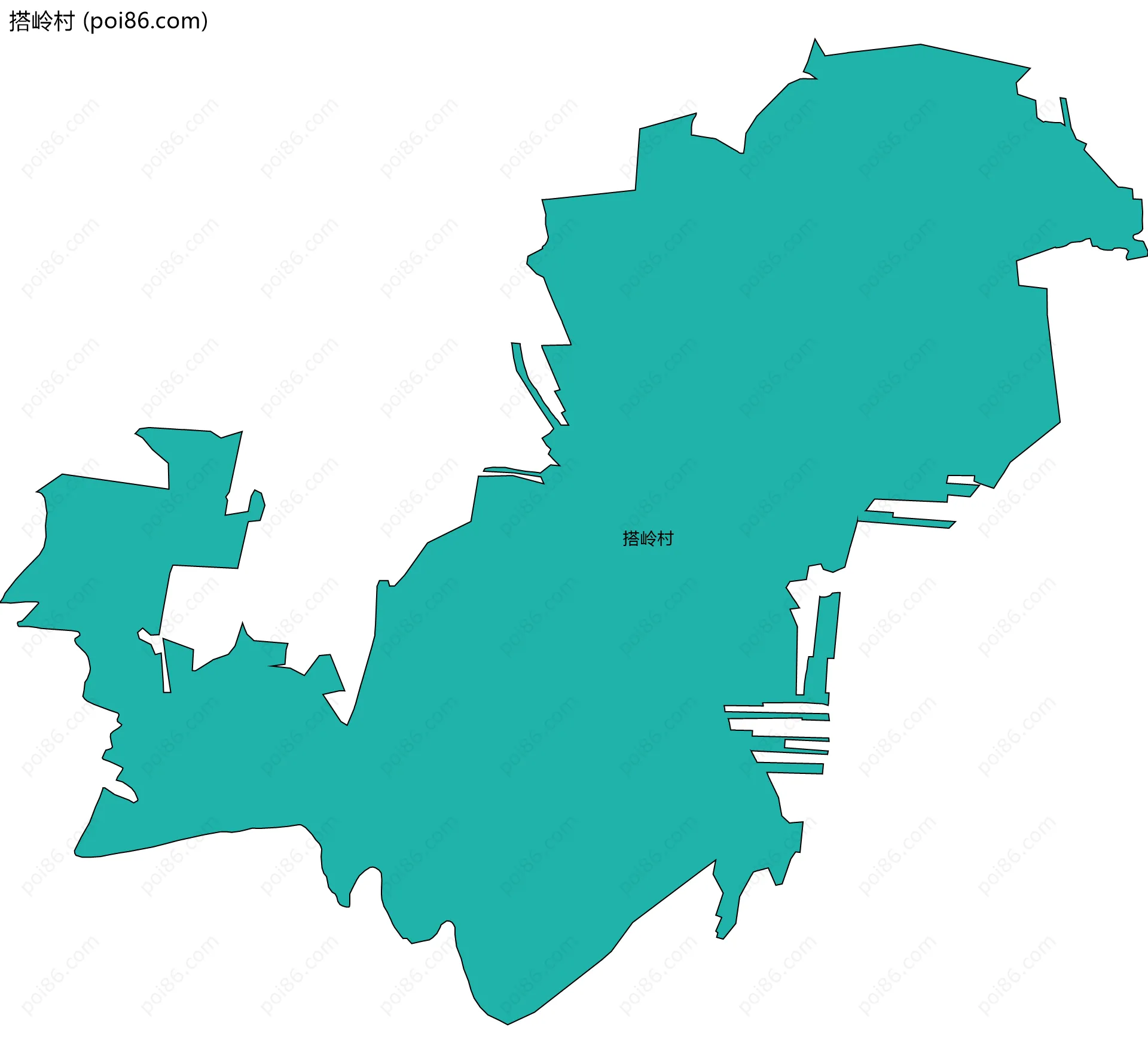 搭岭村边界地图