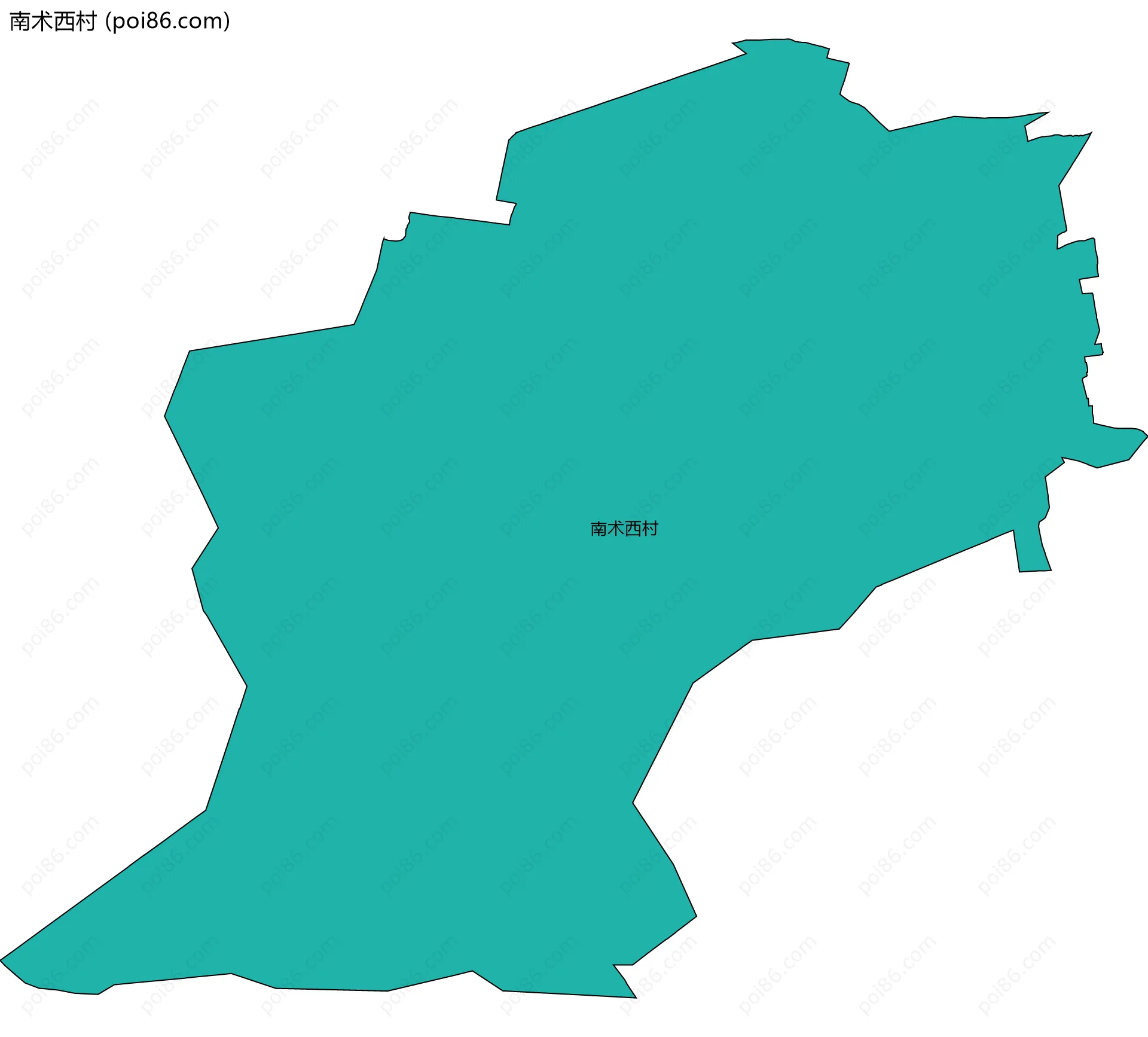 南术西村边界地图