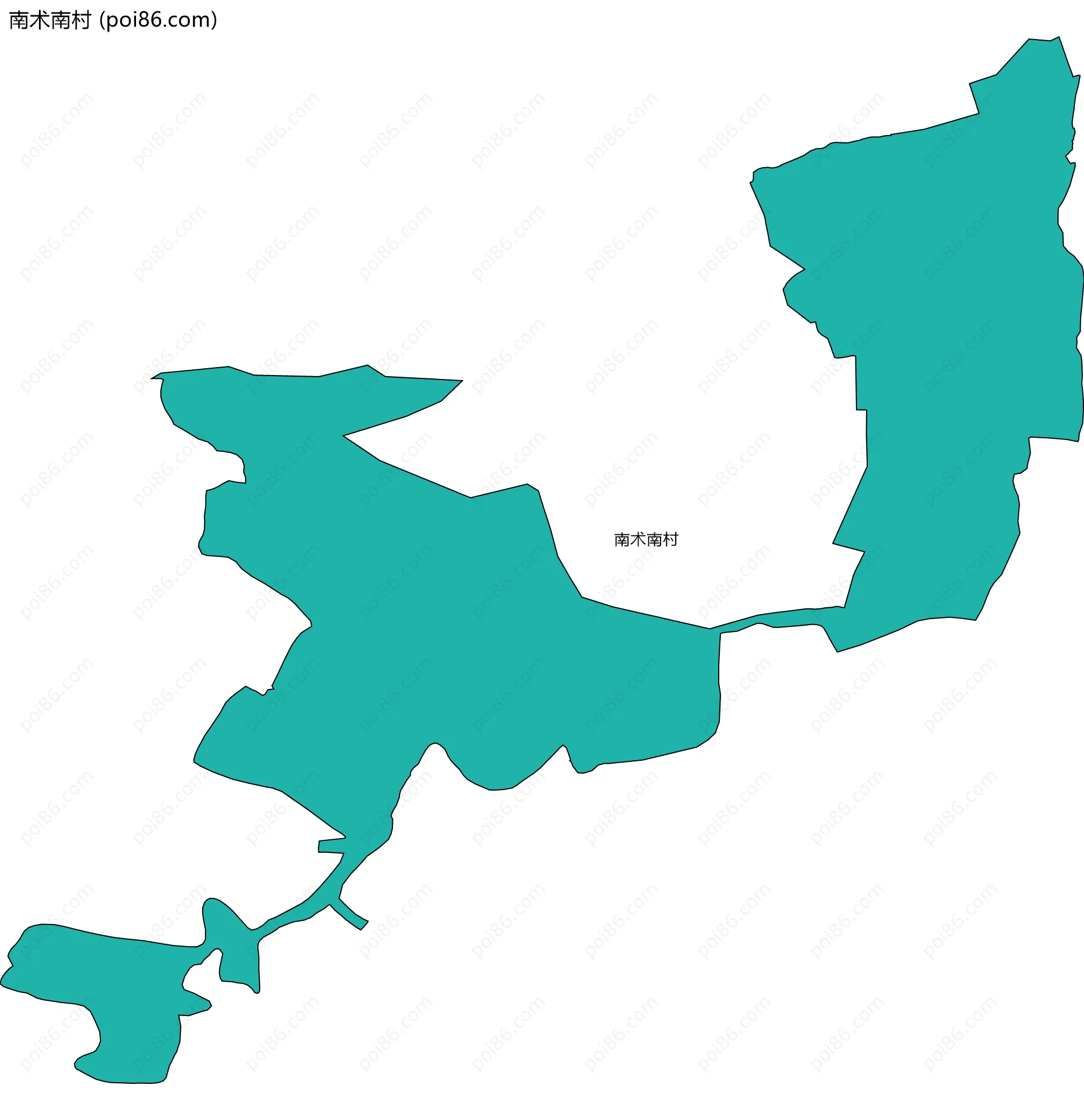 南术南村边界地图