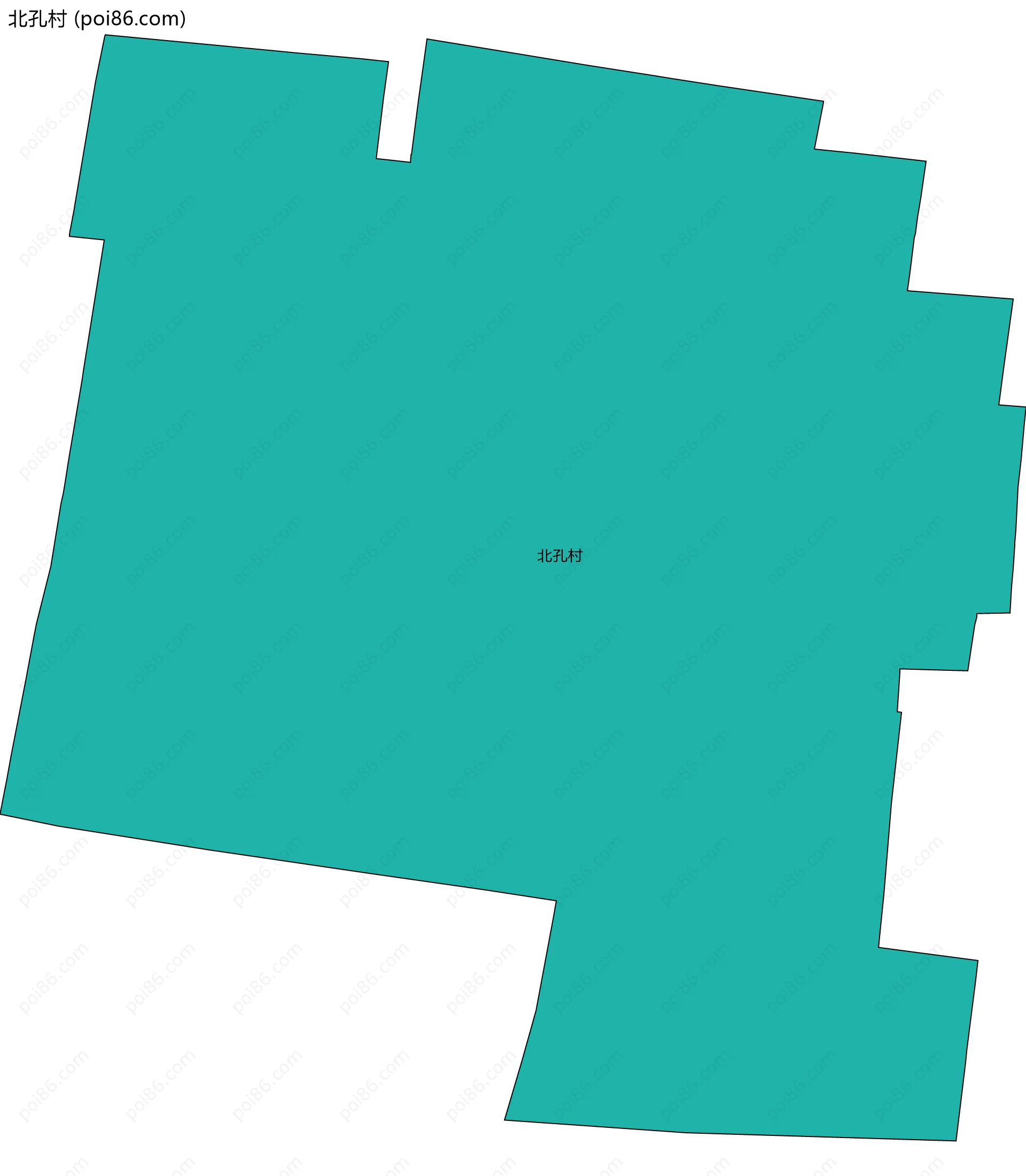 北孔村边界地图