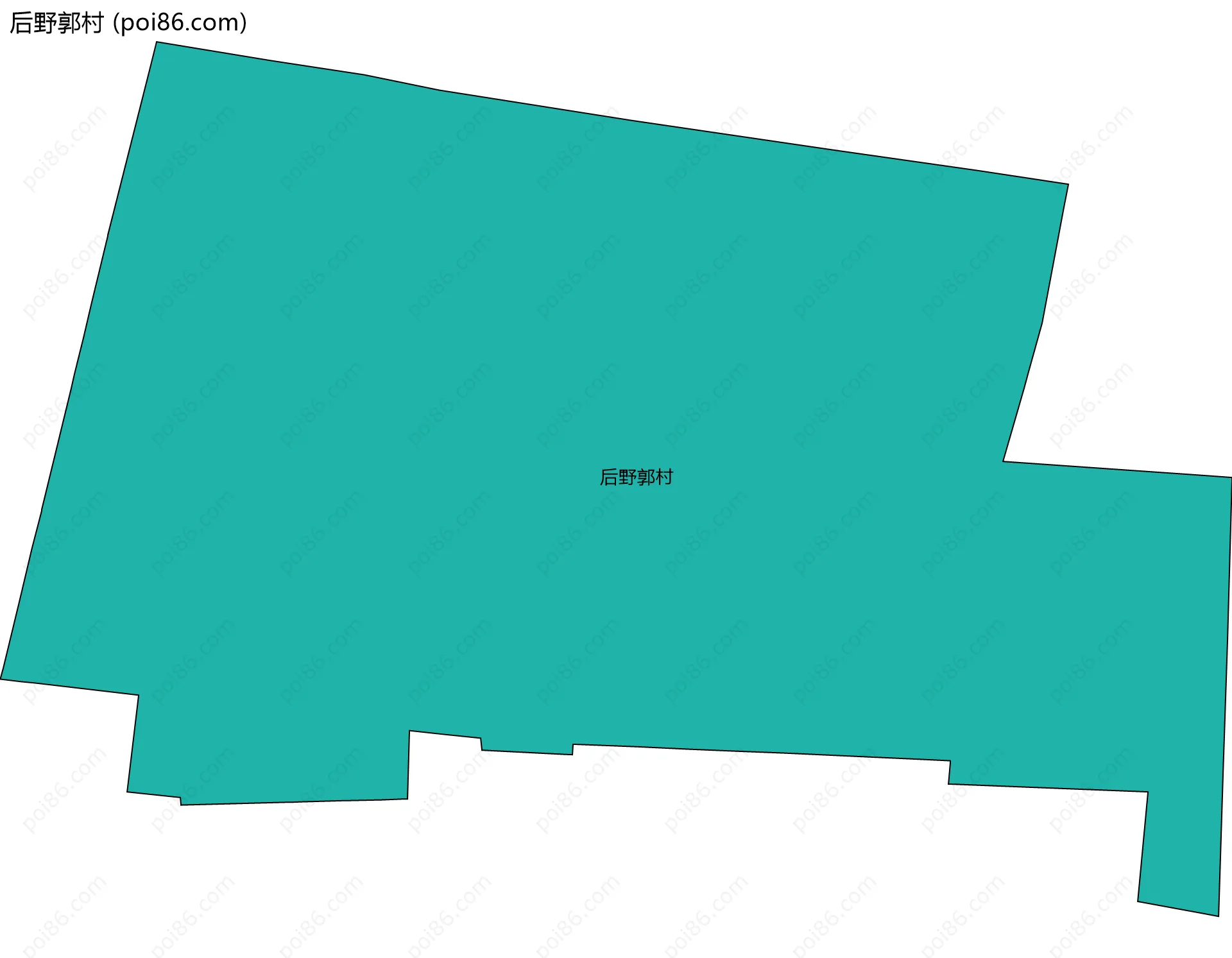 后野郭村边界地图
