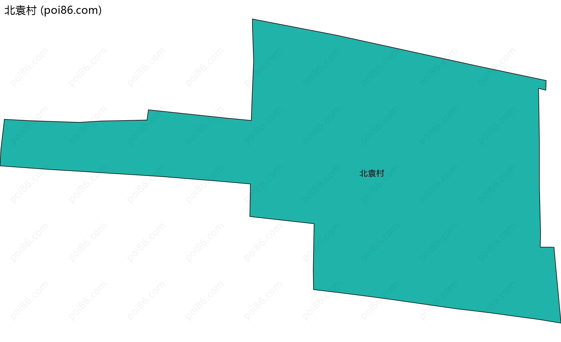 北袁村边界地图