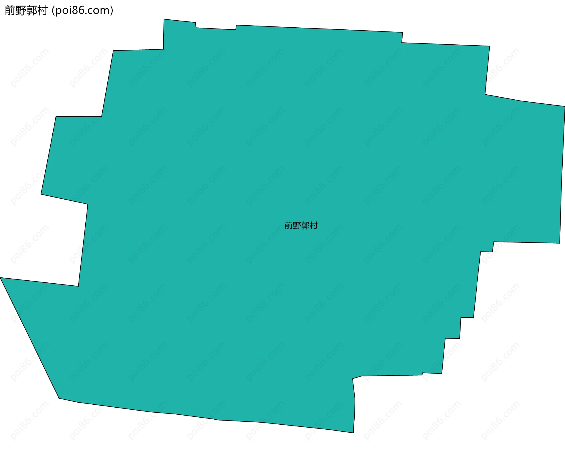 前野郭村边界地图
