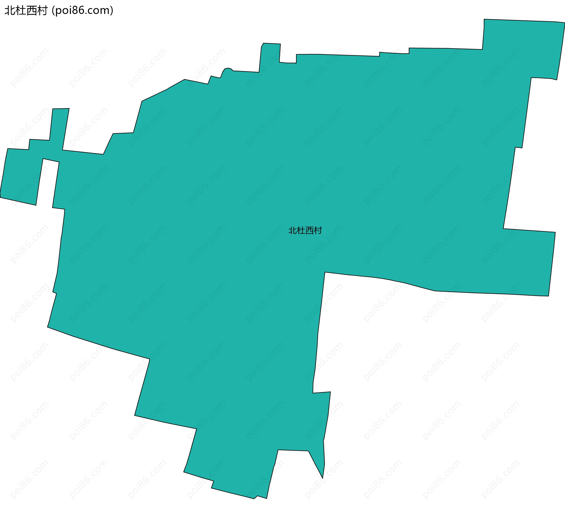 北杜西村边界地图