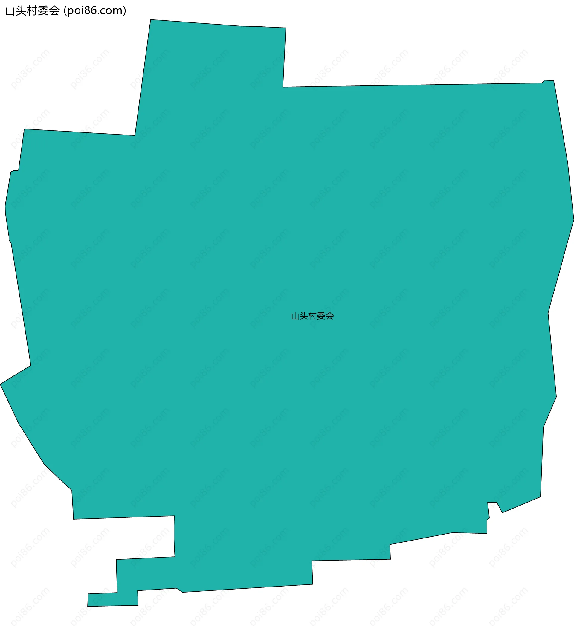山头村委会边界地图