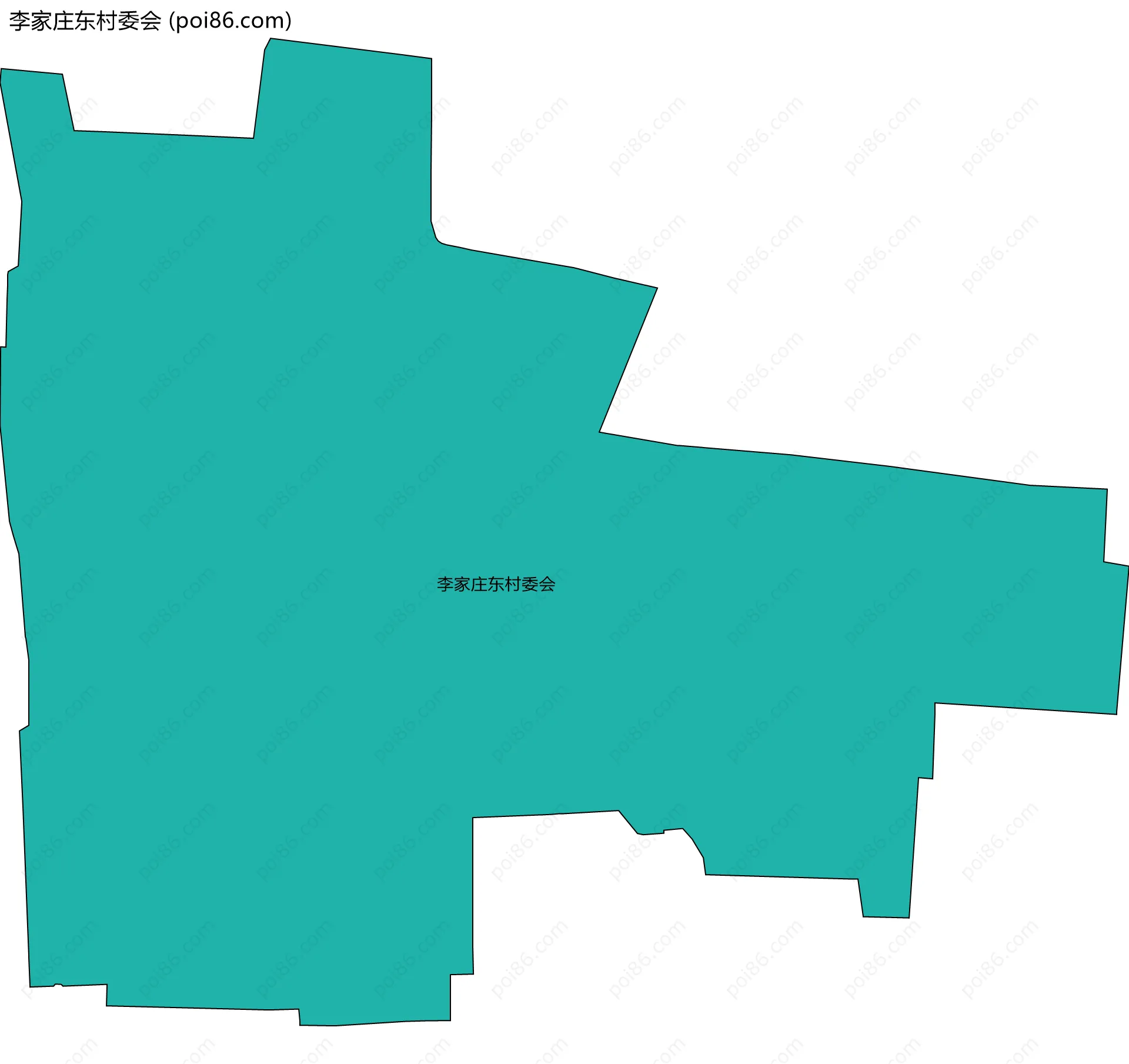 李家庄东村委会边界地图
