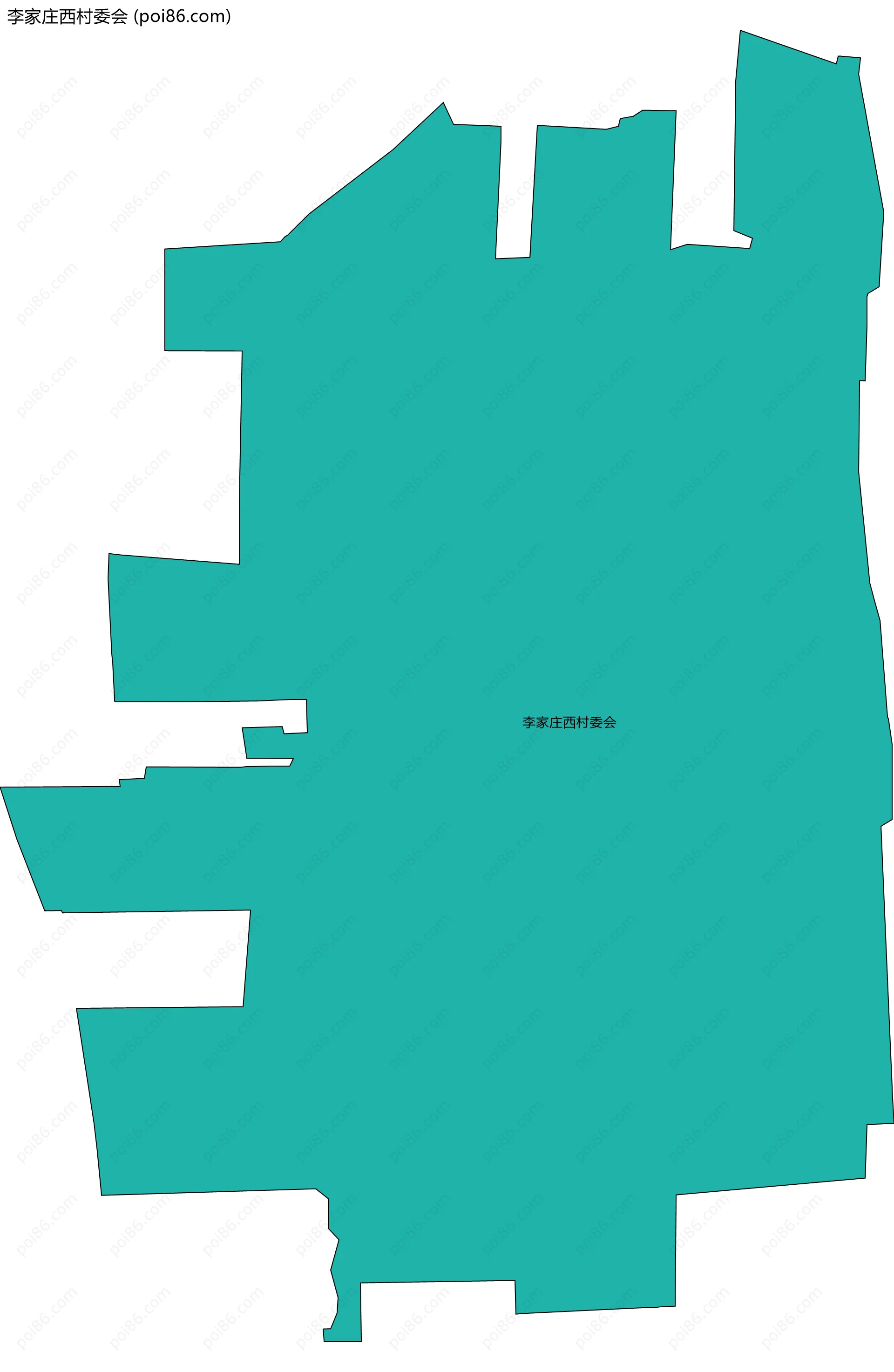 李家庄西村委会边界地图