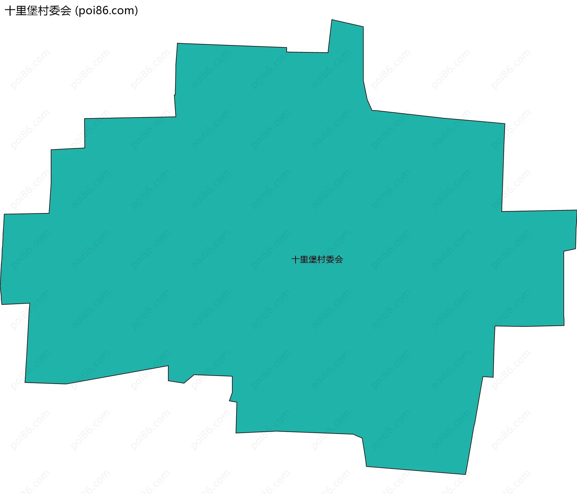 十里堡村委会边界地图