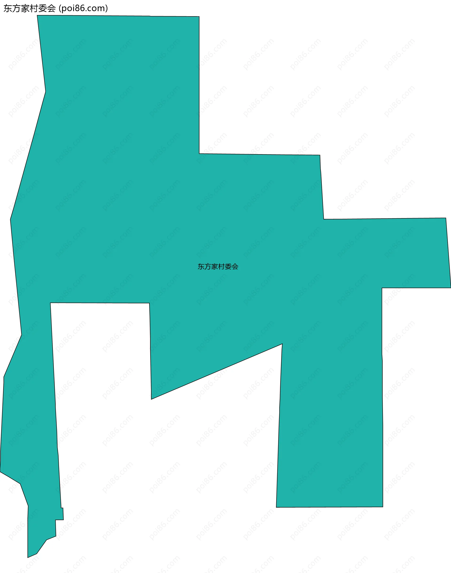 东方家村委会边界地图