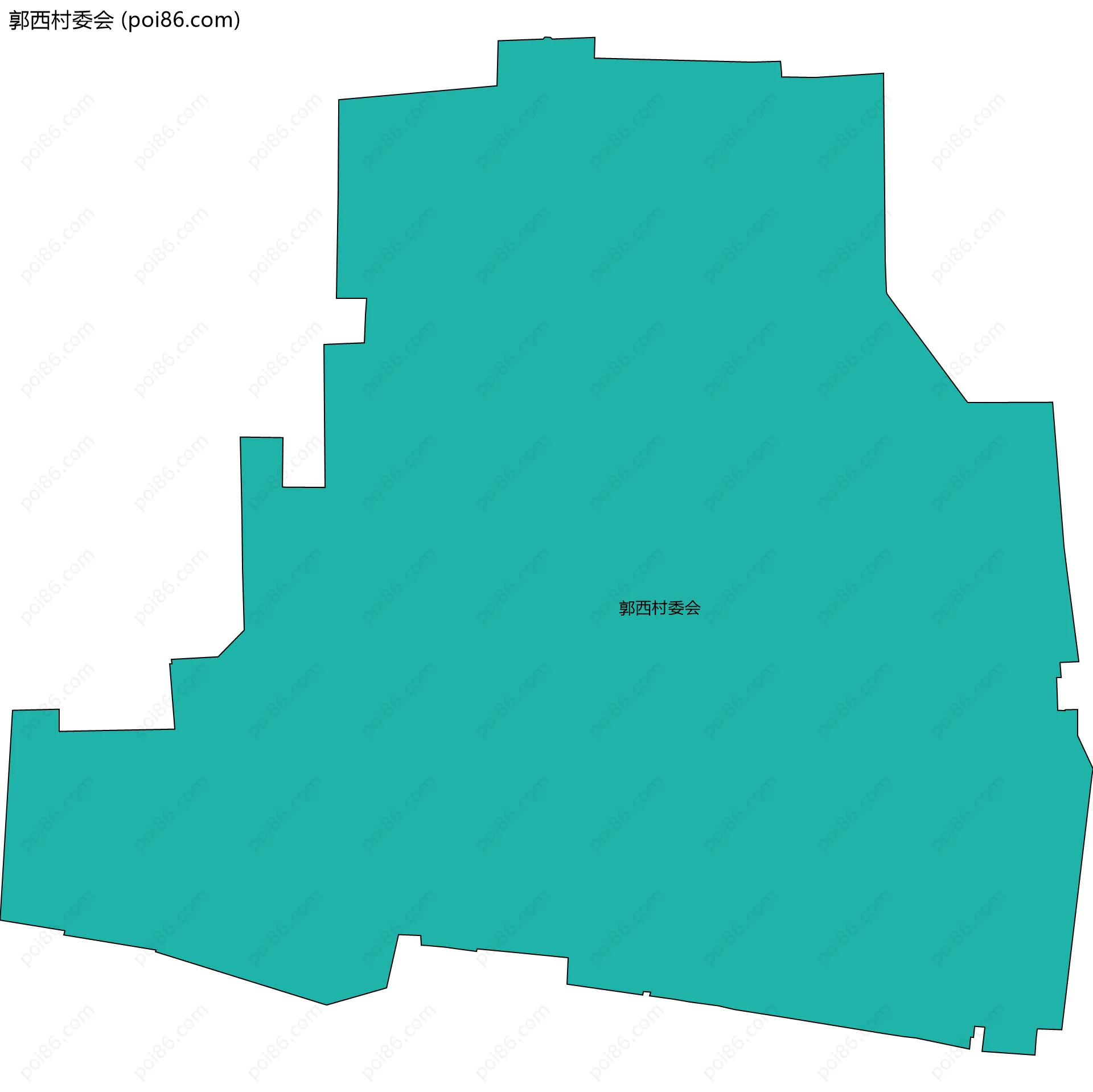 郭西村委会边界地图