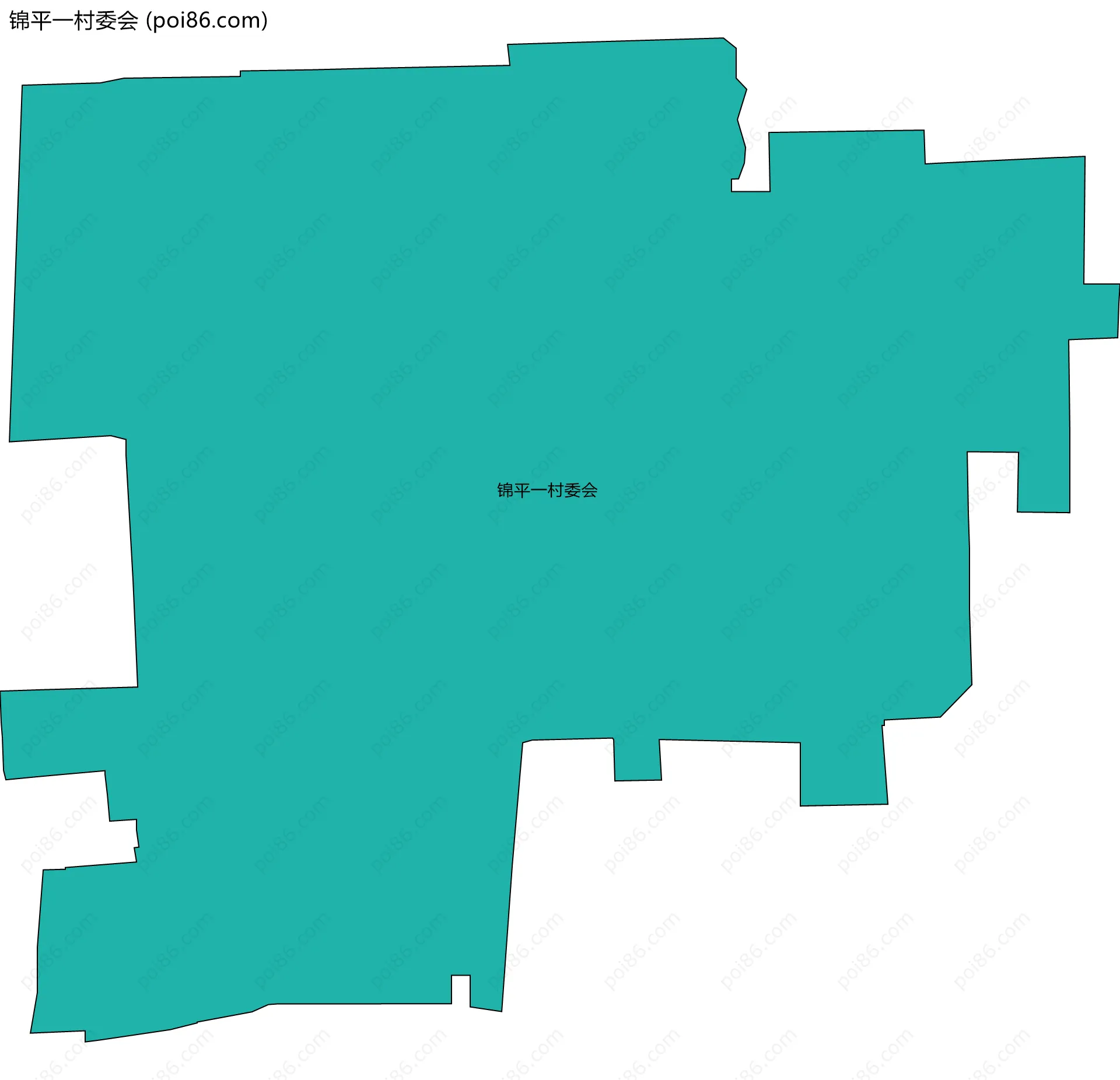 锦平一村委会边界地图