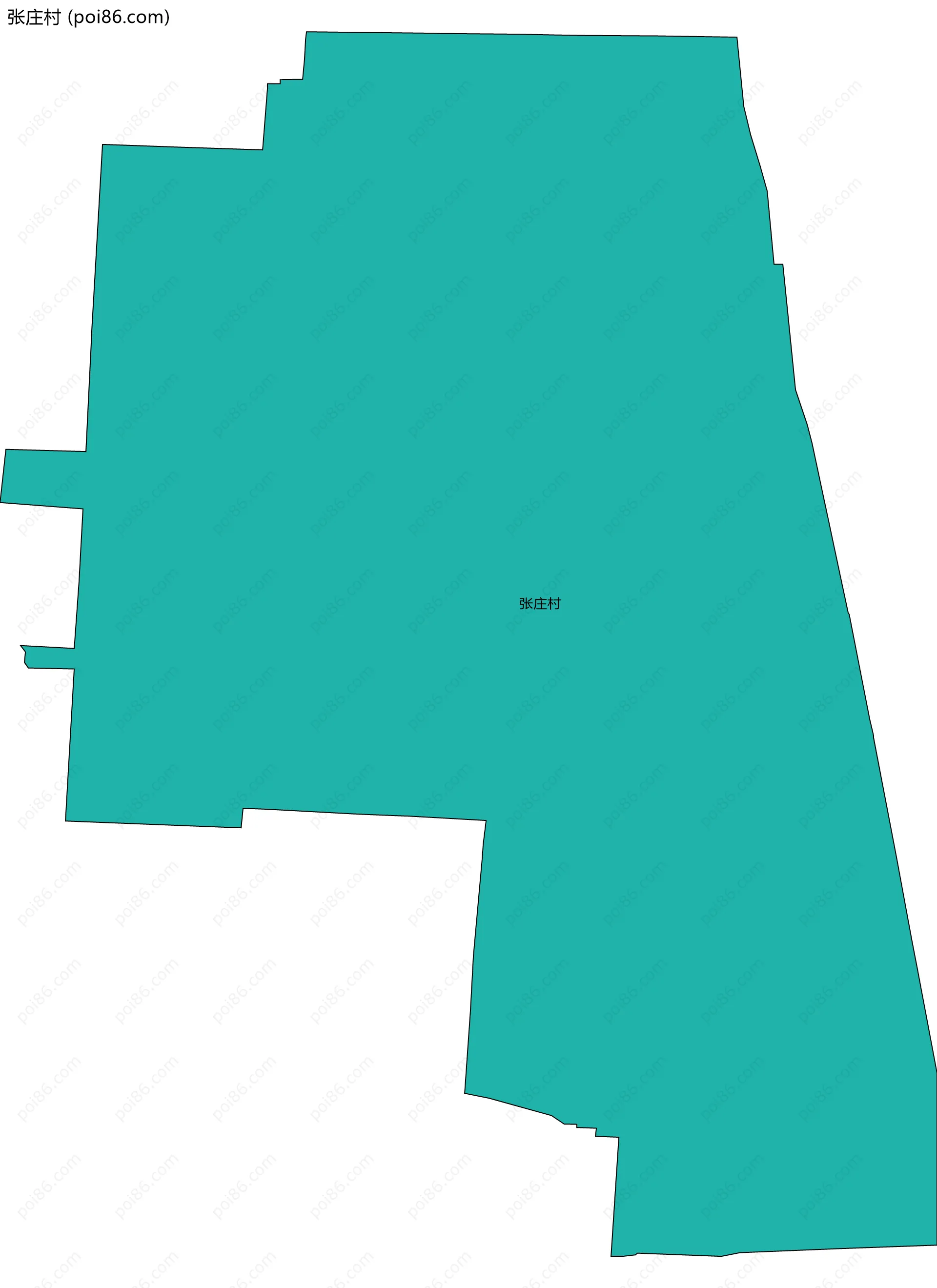 张庄村边界地图