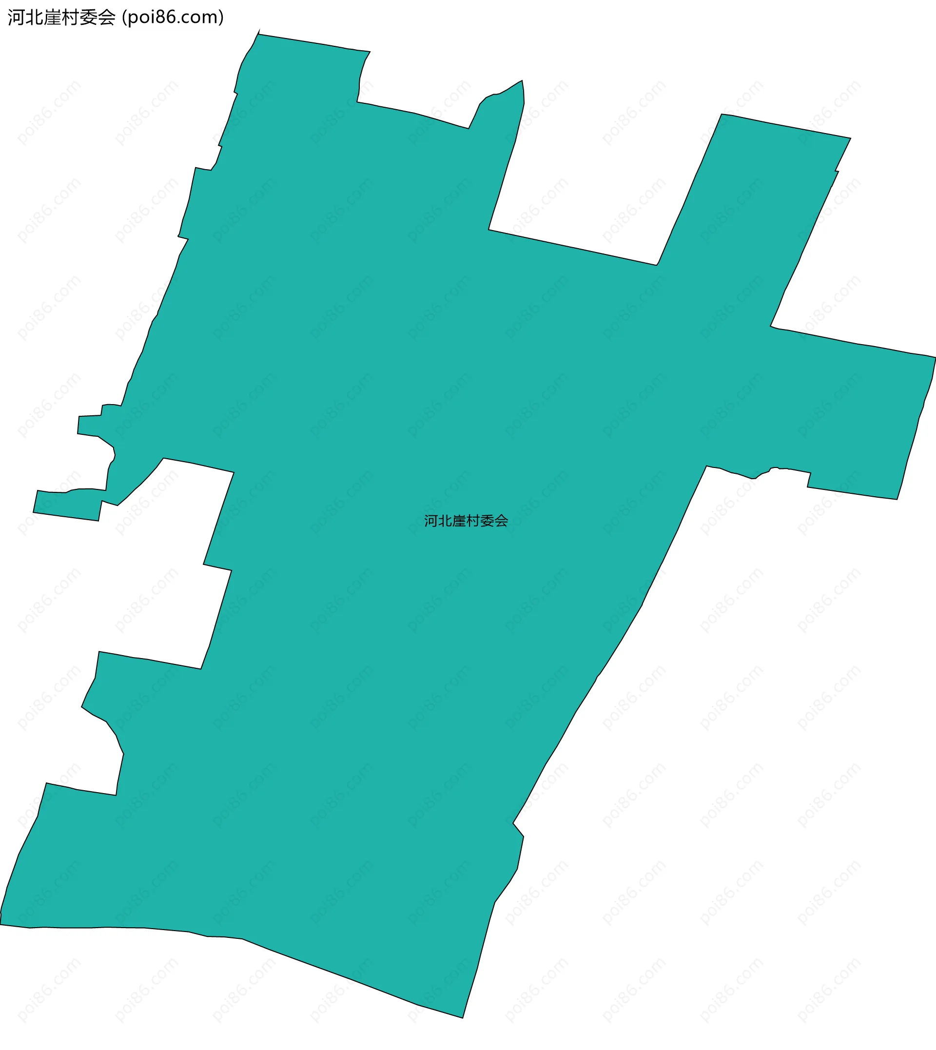 河北崖村委会边界地图
