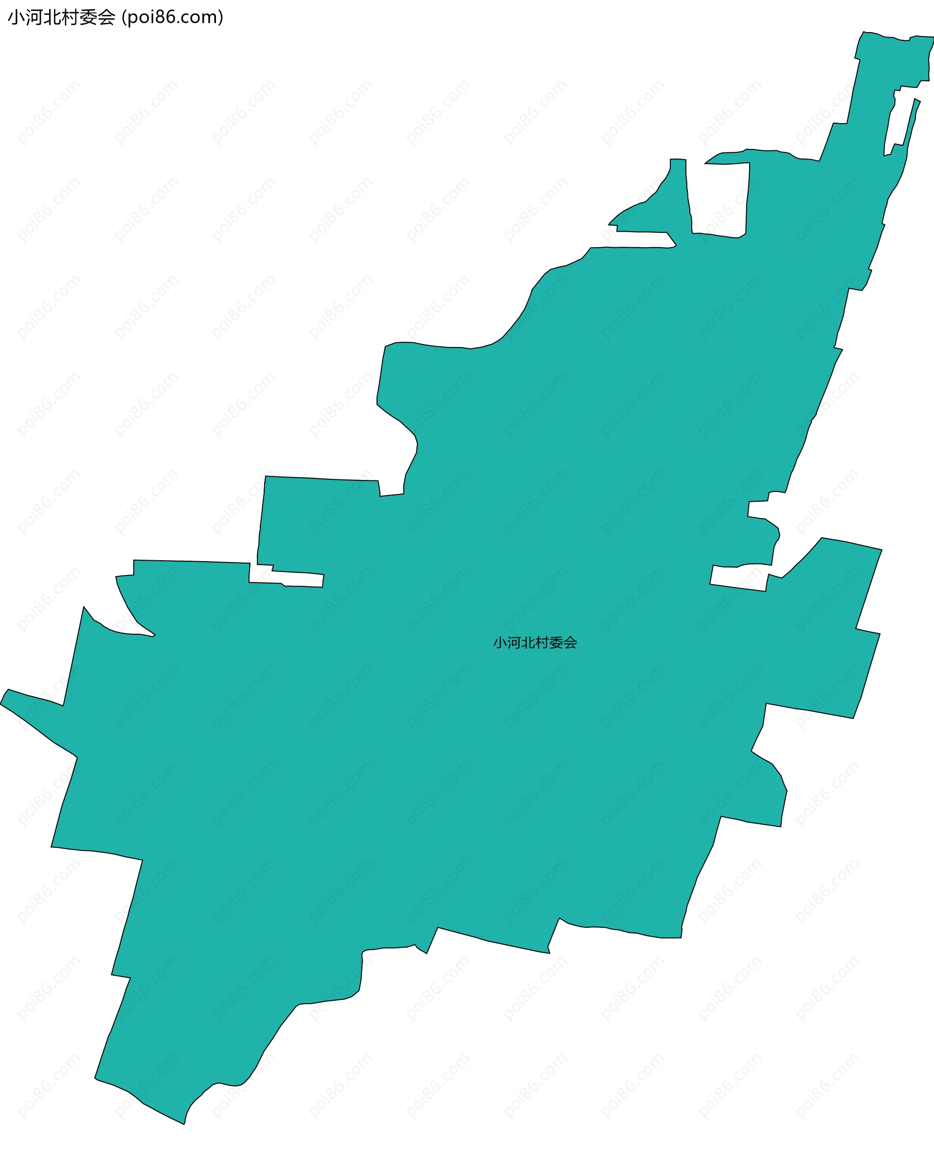 小河北村委会边界地图