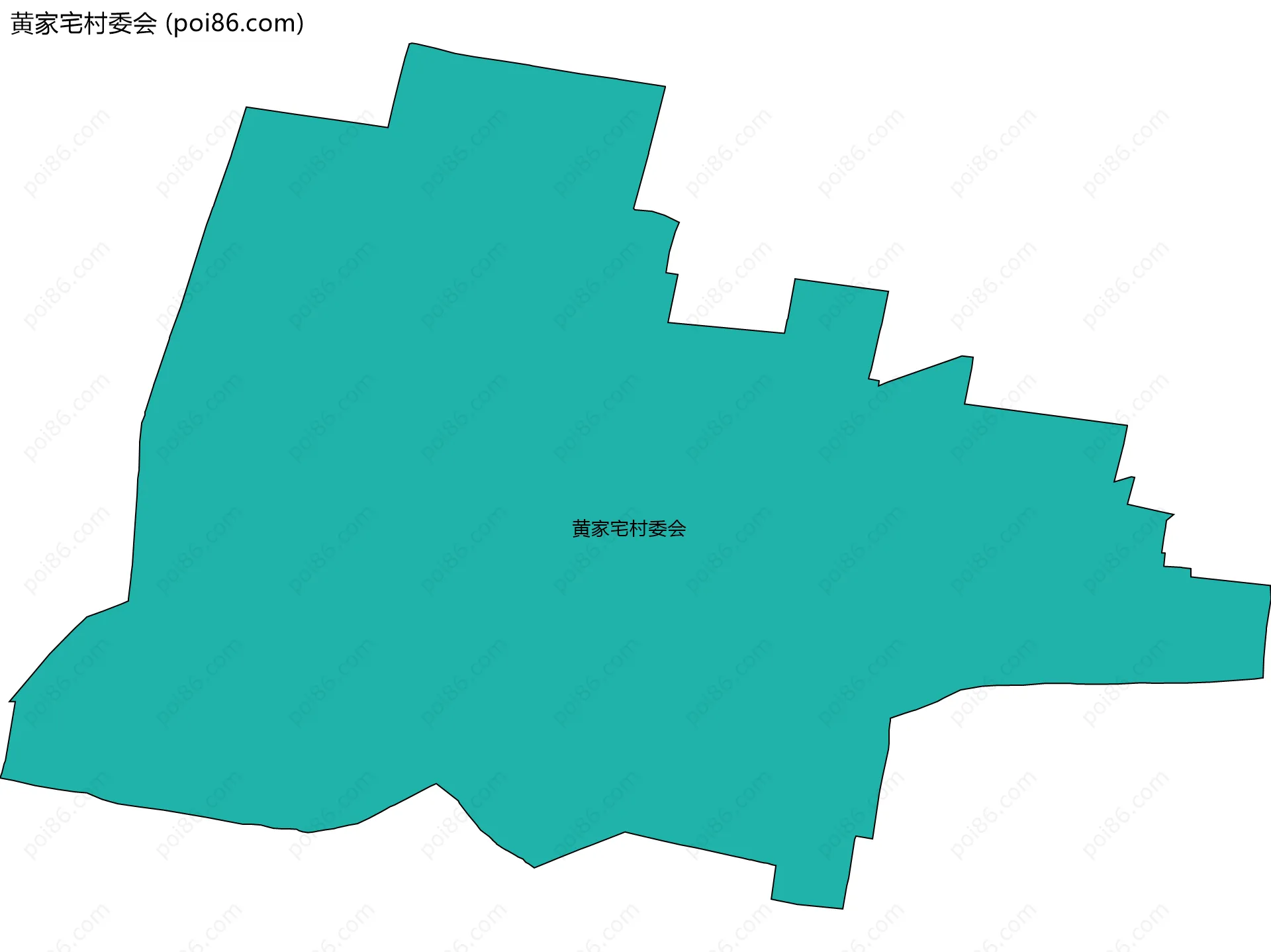 黄家宅村委会边界地图