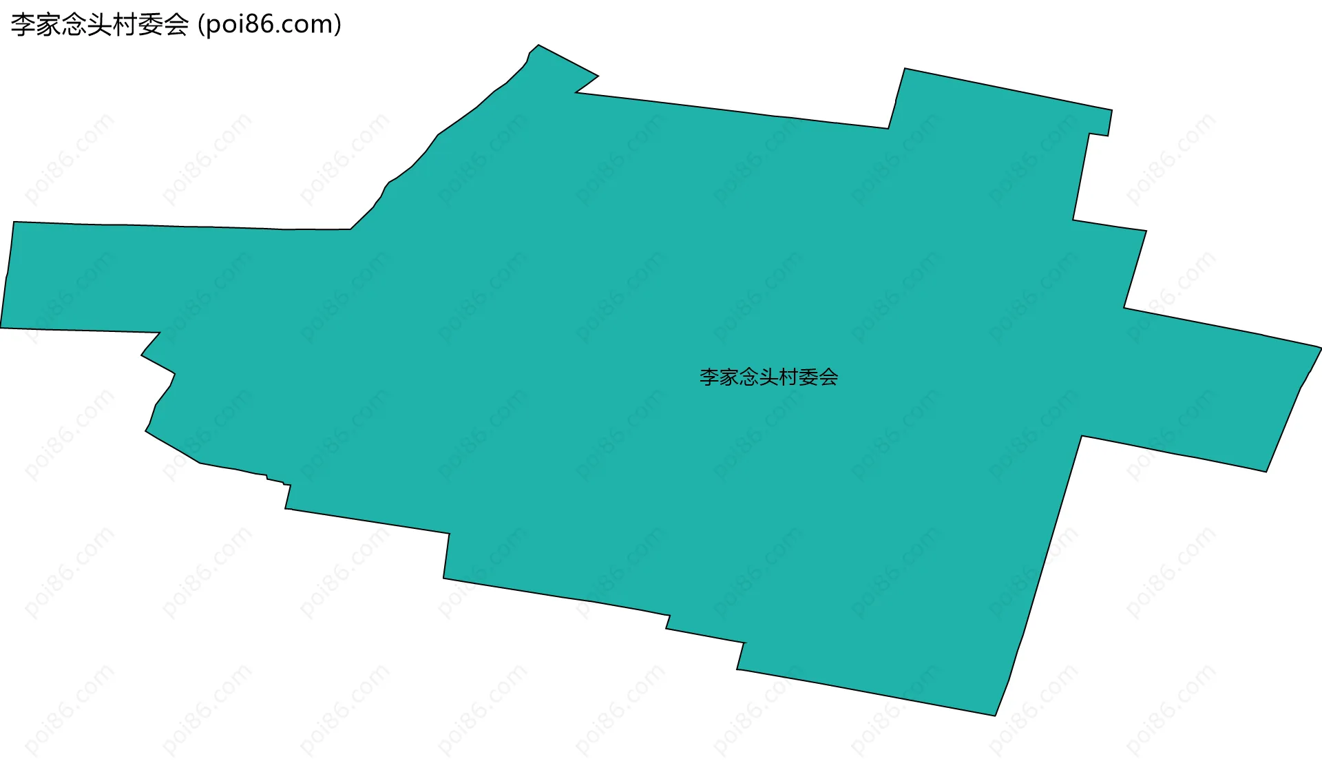 李家念头村委会边界地图