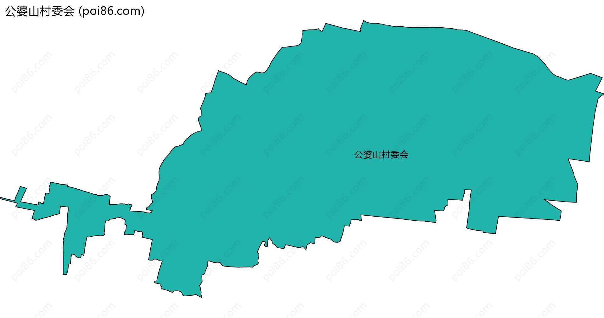 公婆山村委会边界地图