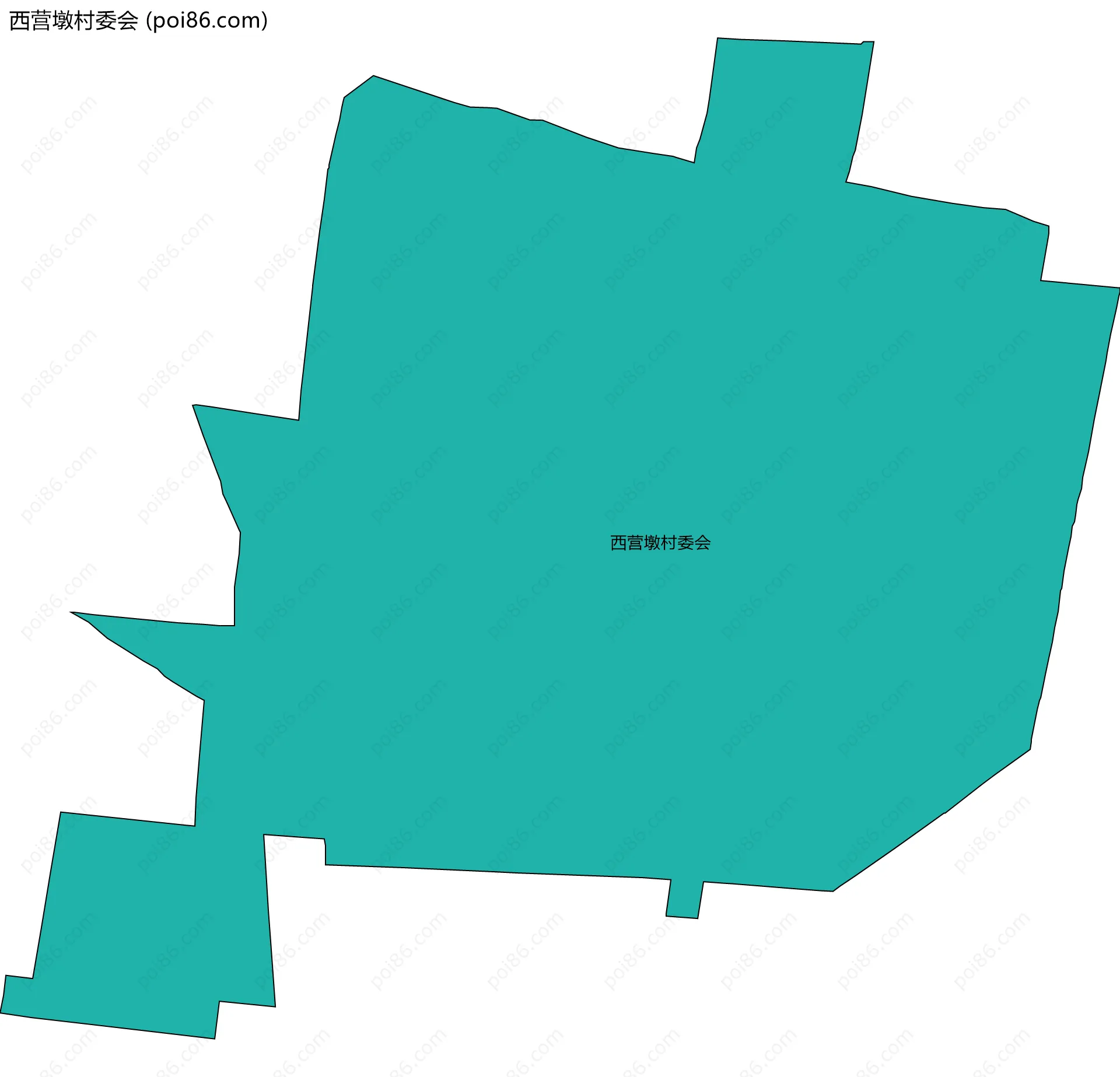西营墩村委会边界地图