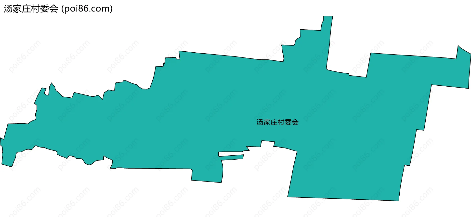汤家庄村委会边界地图