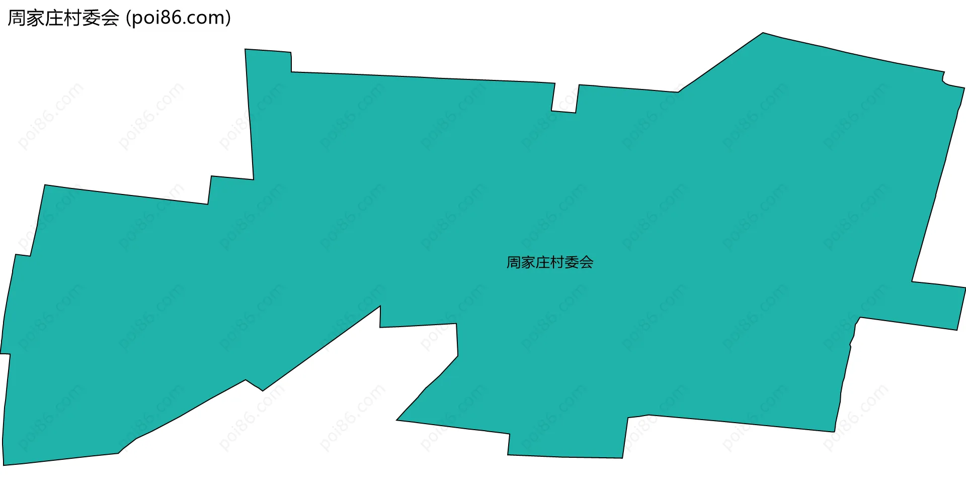 周家庄村委会边界地图