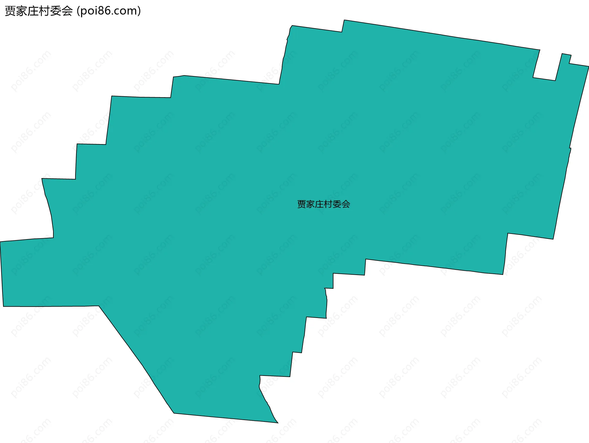 贾家庄村委会边界地图