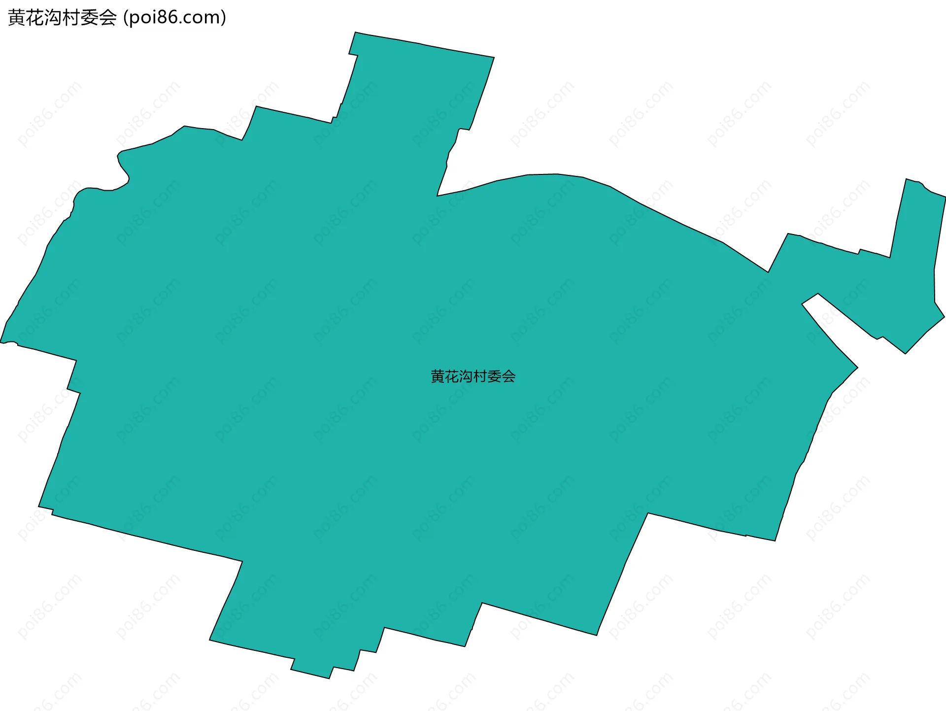 黄花沟村委会边界地图