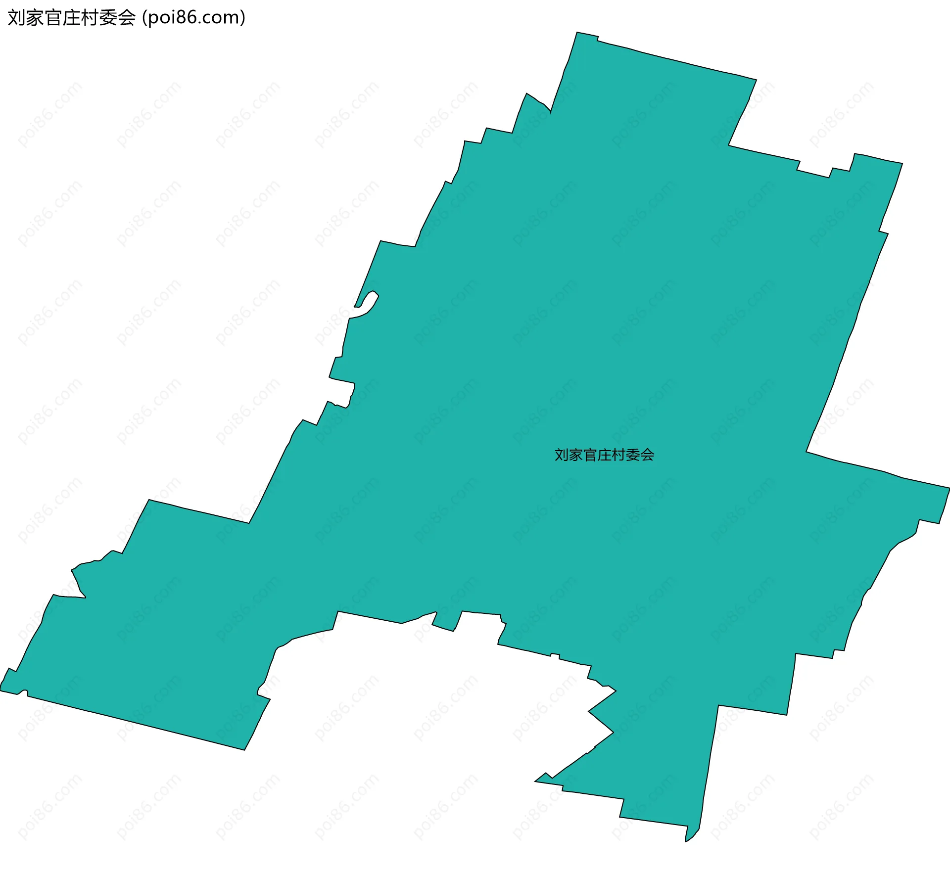 刘家官庄村委会边界地图