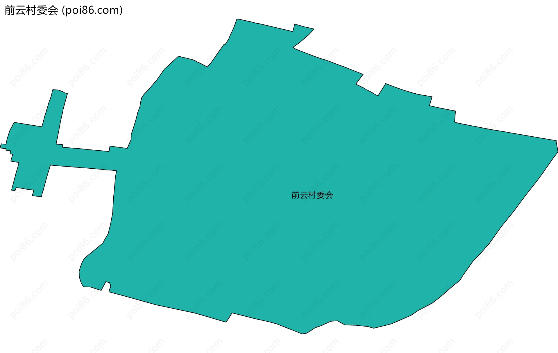 前云村委会边界地图
