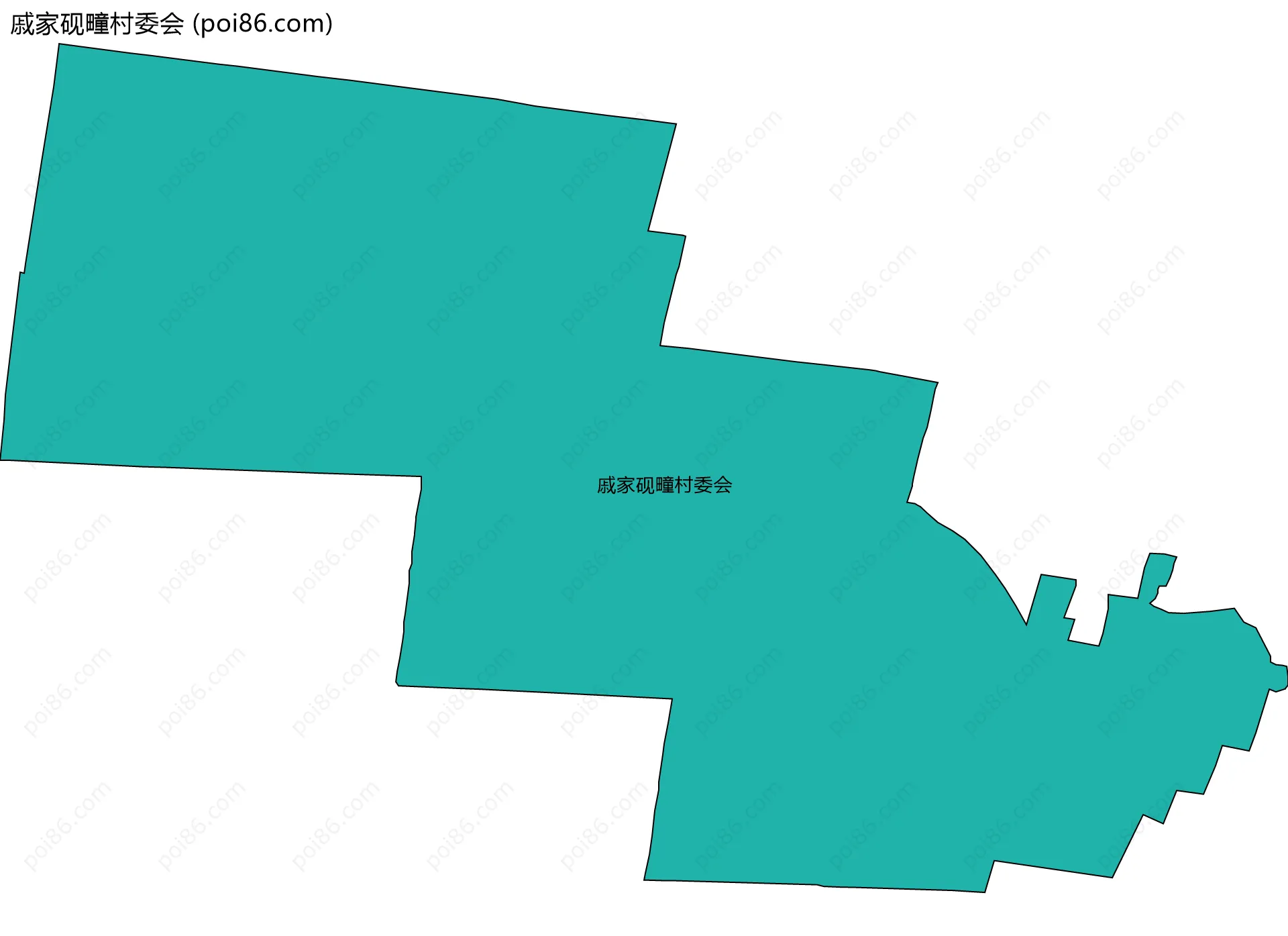 戚家砚疃村委会边界地图