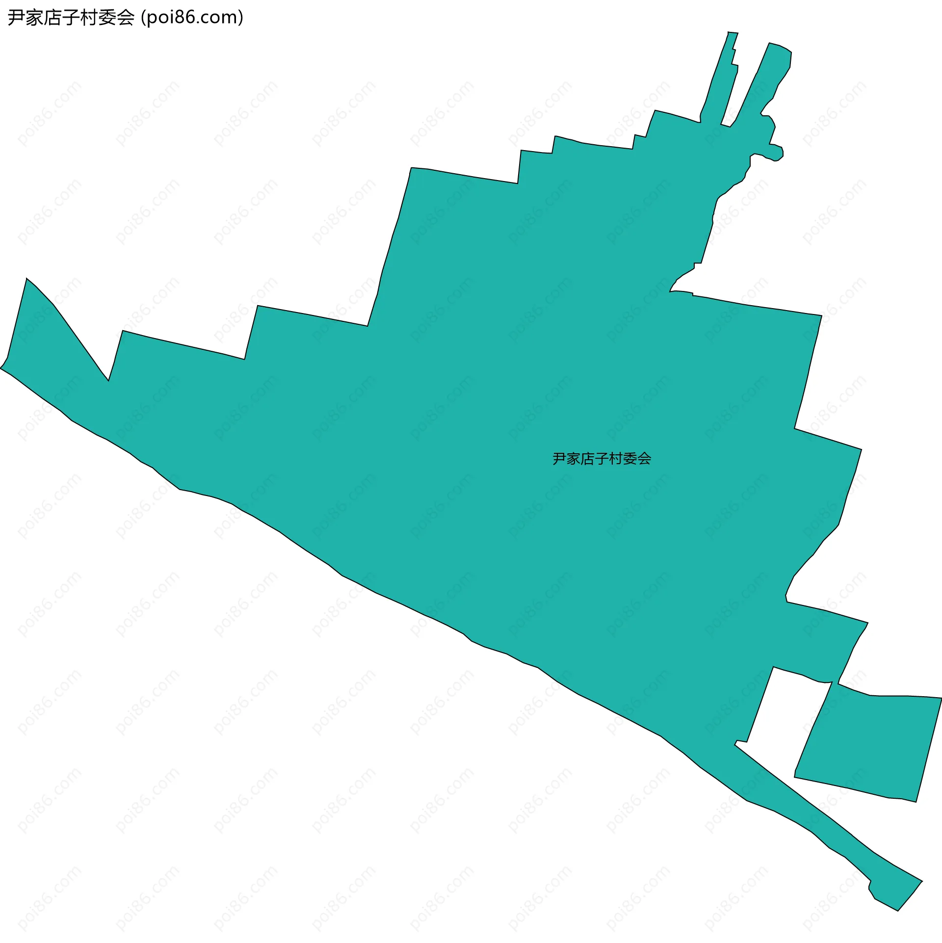 尹家店子村委会边界地图