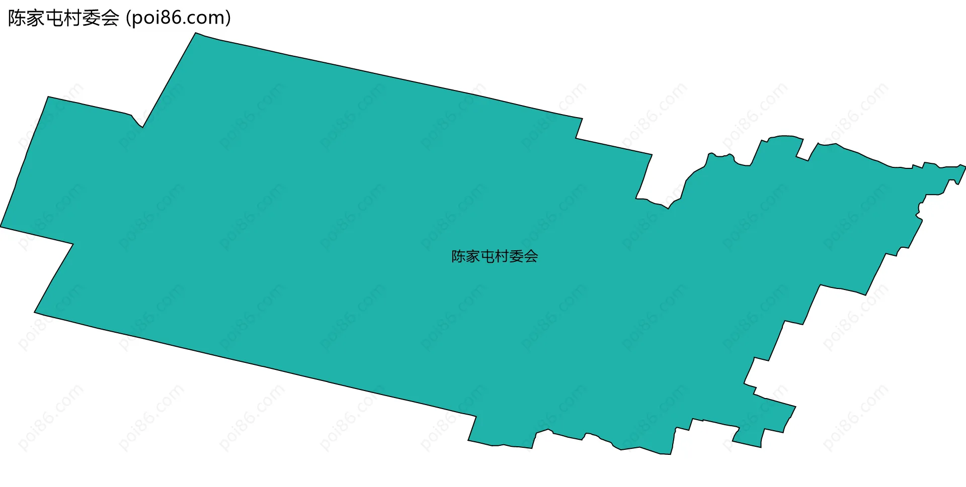 陈家屯村委会边界地图