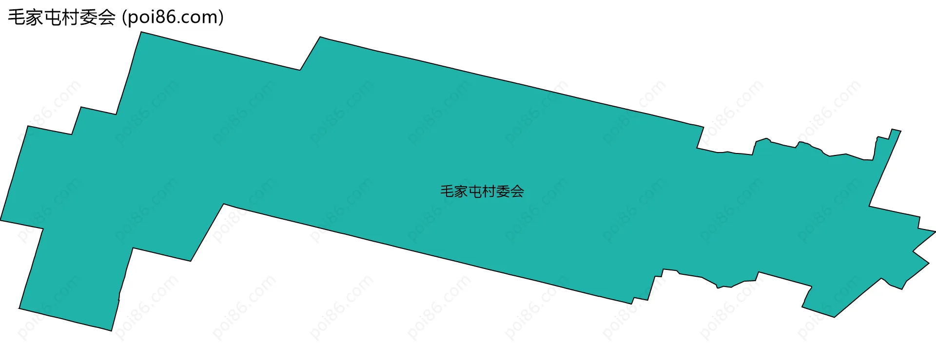 毛家屯村委会边界地图