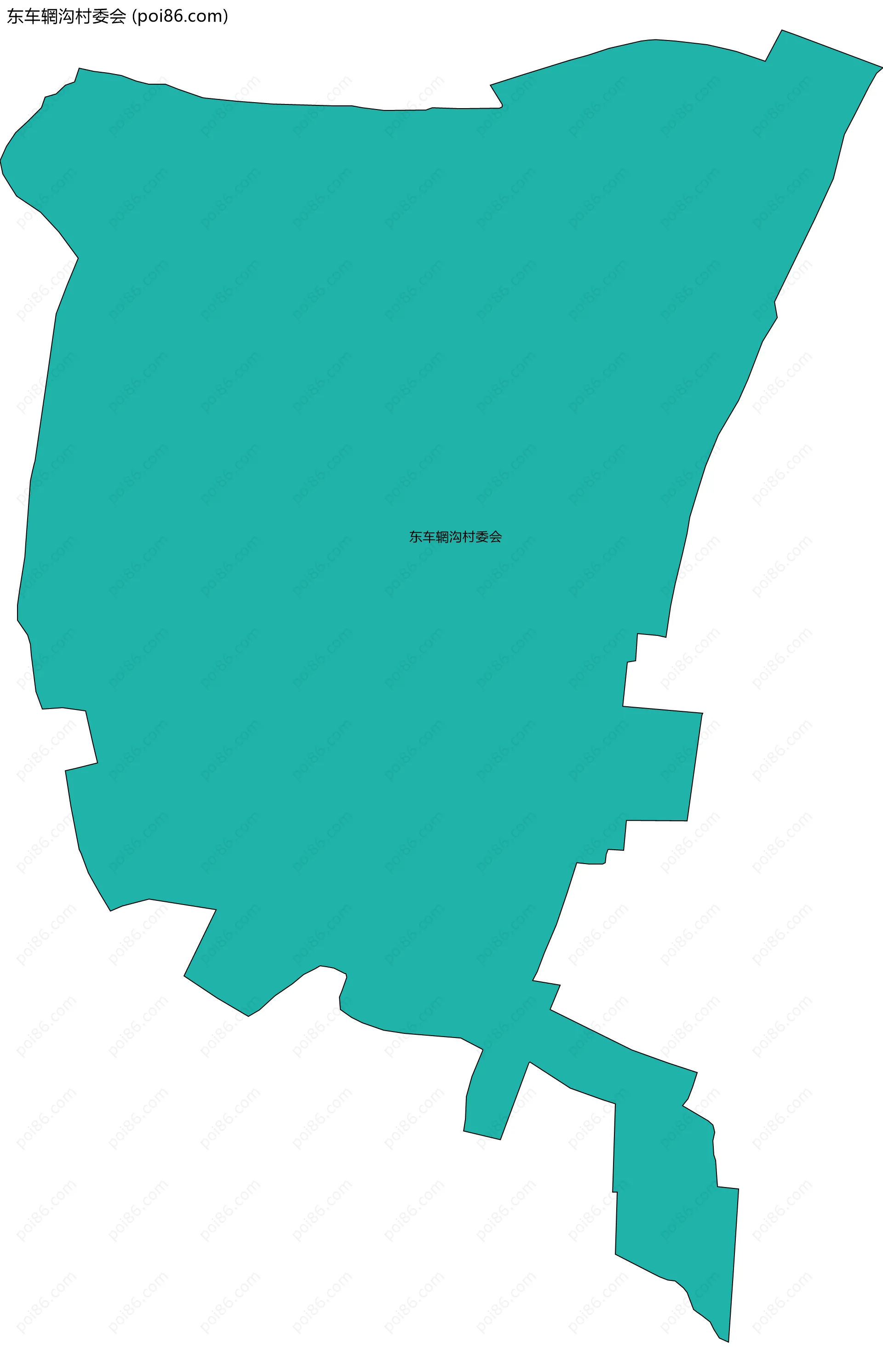东车辋沟村委会边界地图