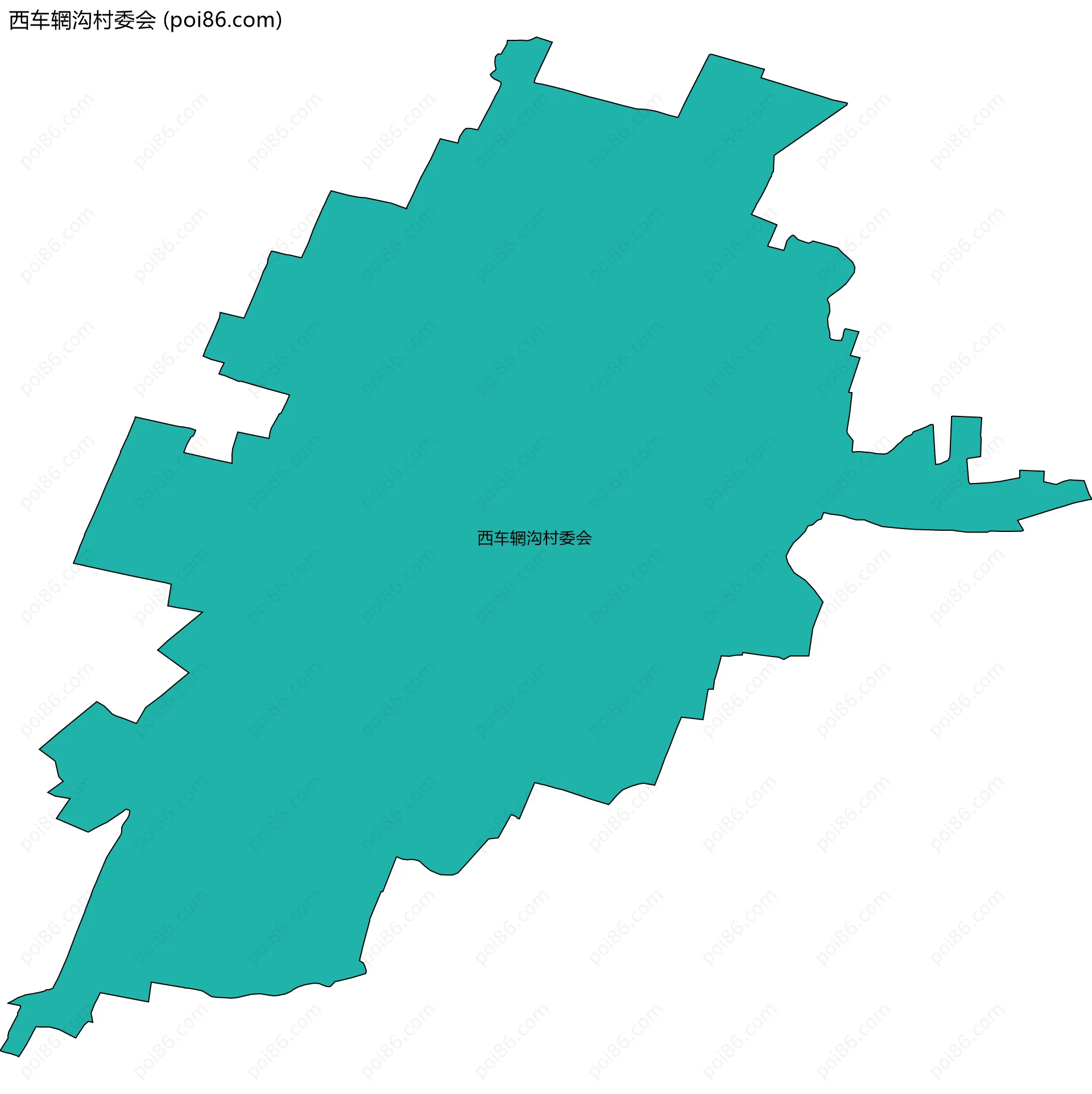 西车辋沟村委会边界地图