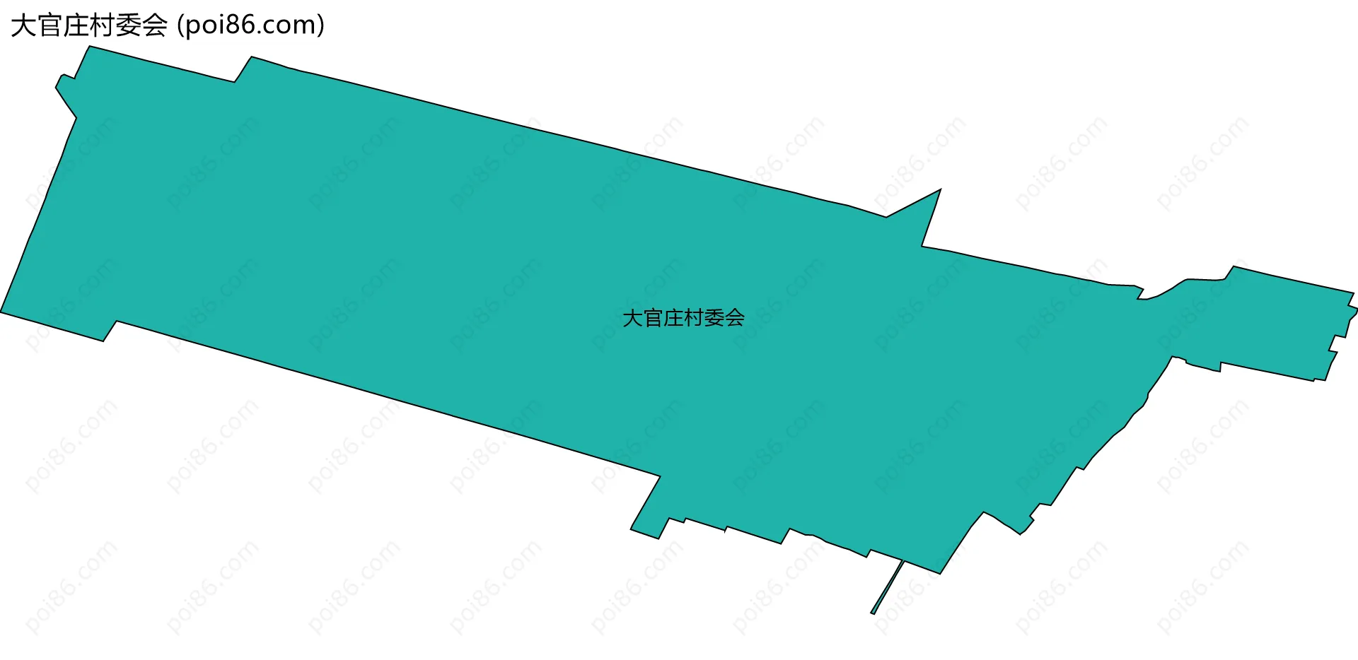 大官庄村委会边界地图