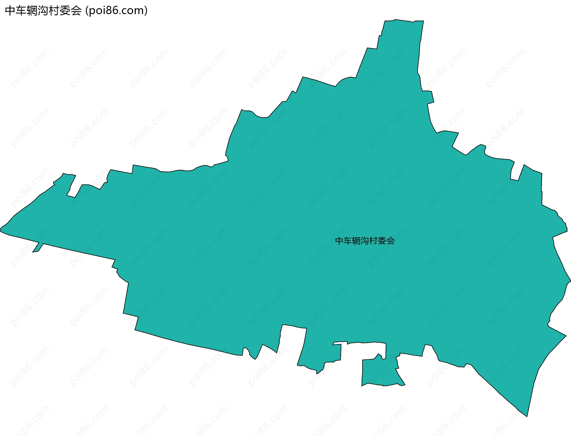 中车辋沟村委会边界地图
