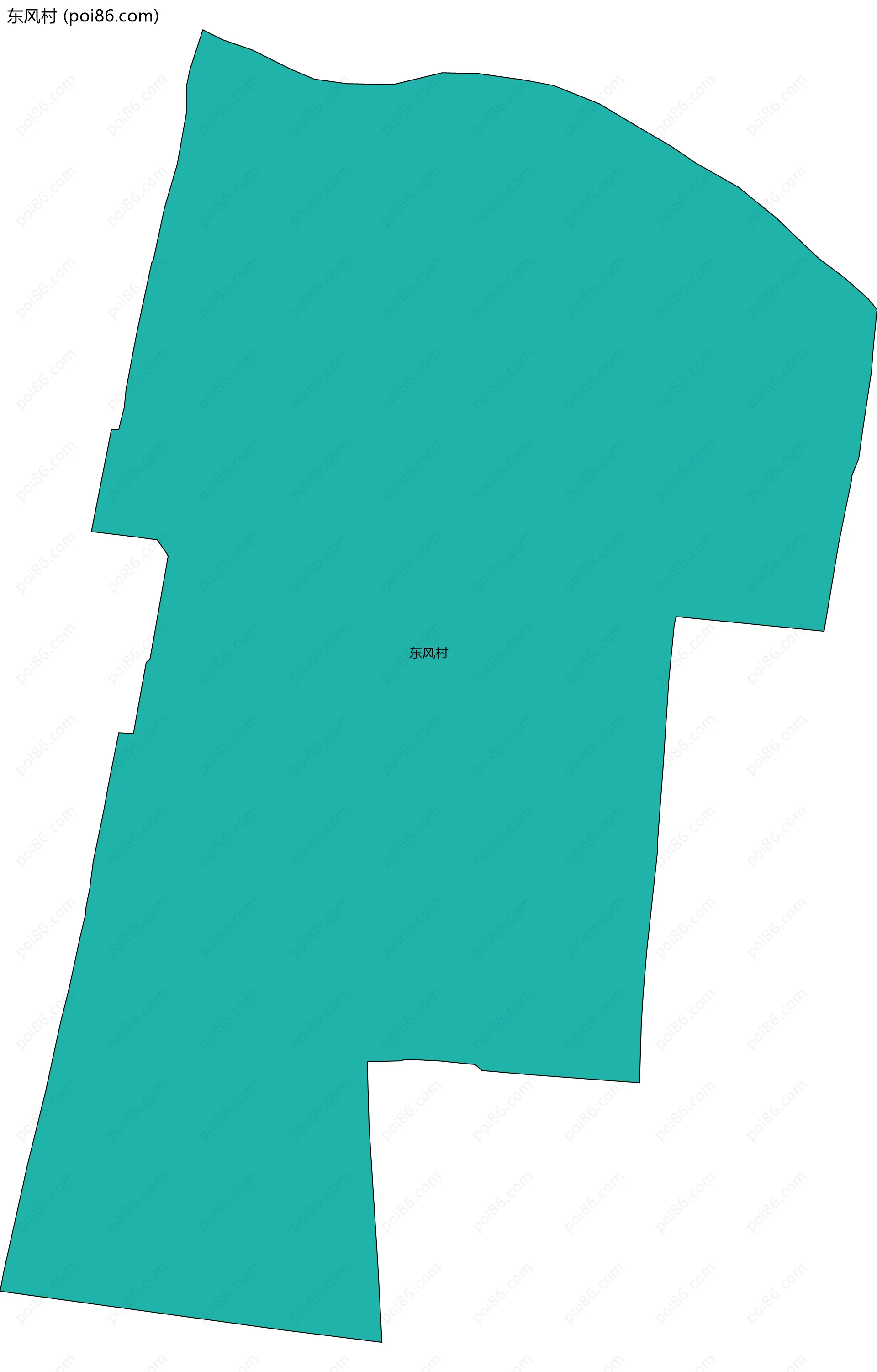 东风村边界地图