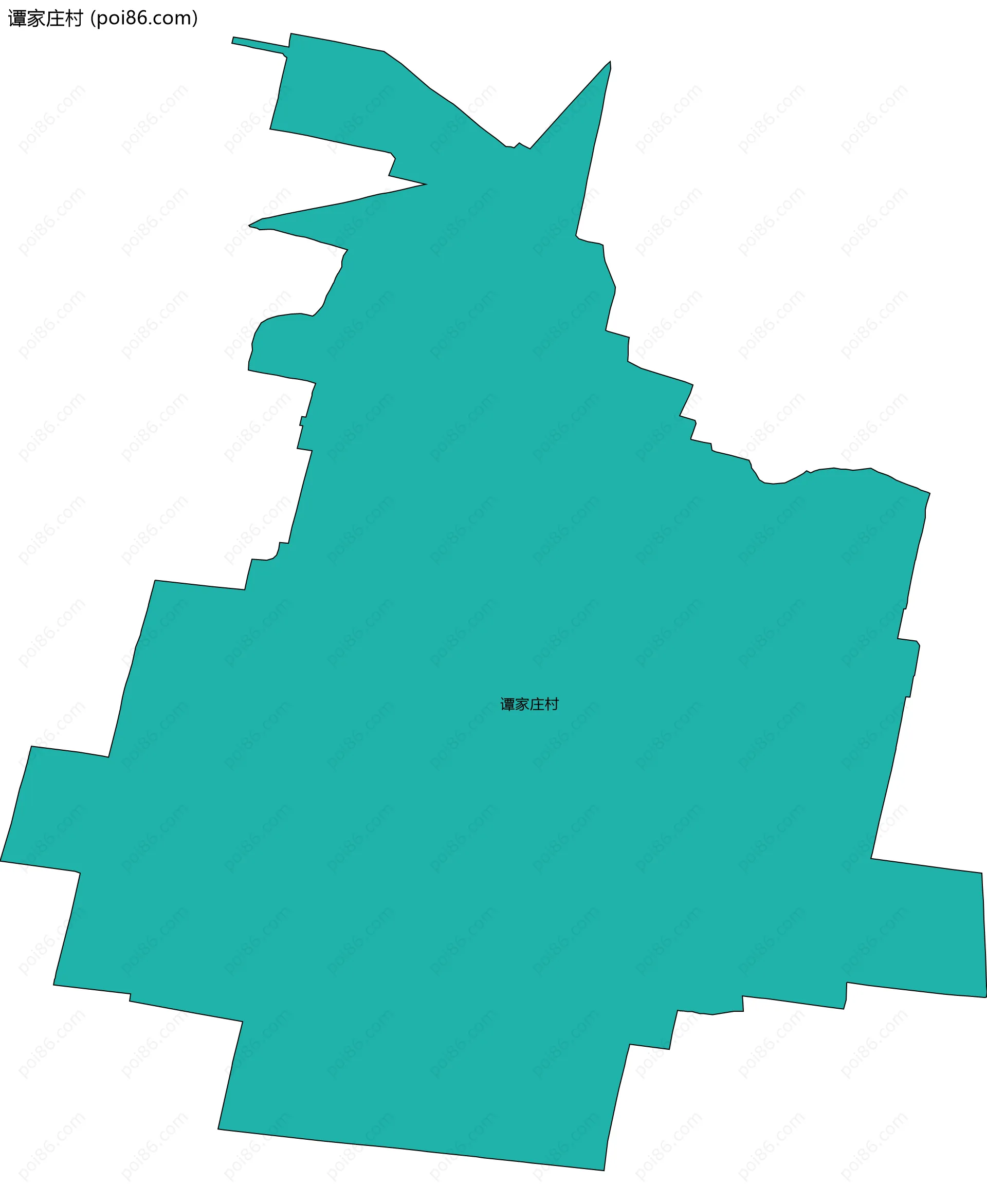 谭家庄村边界地图