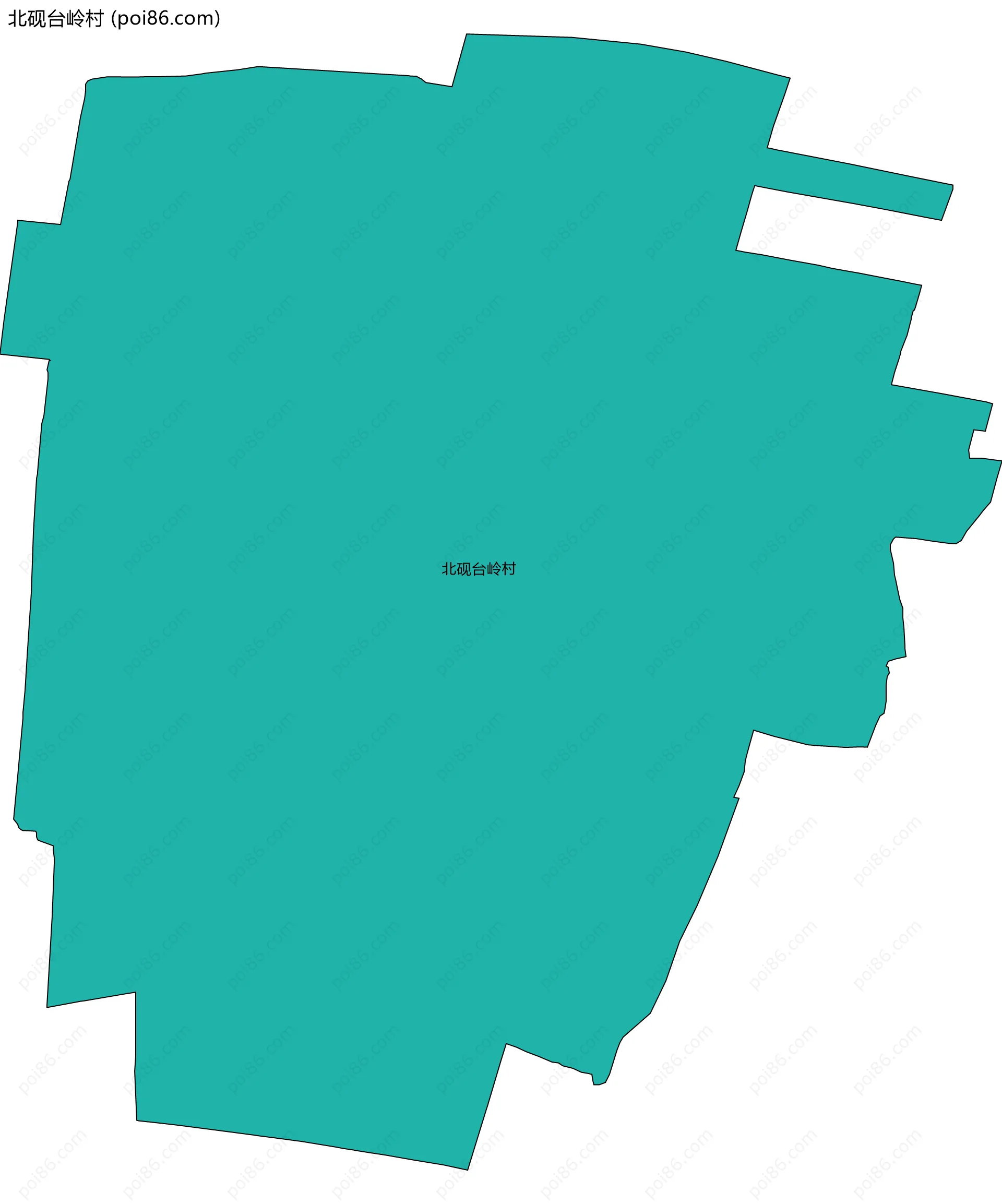 北砚台岭村边界地图