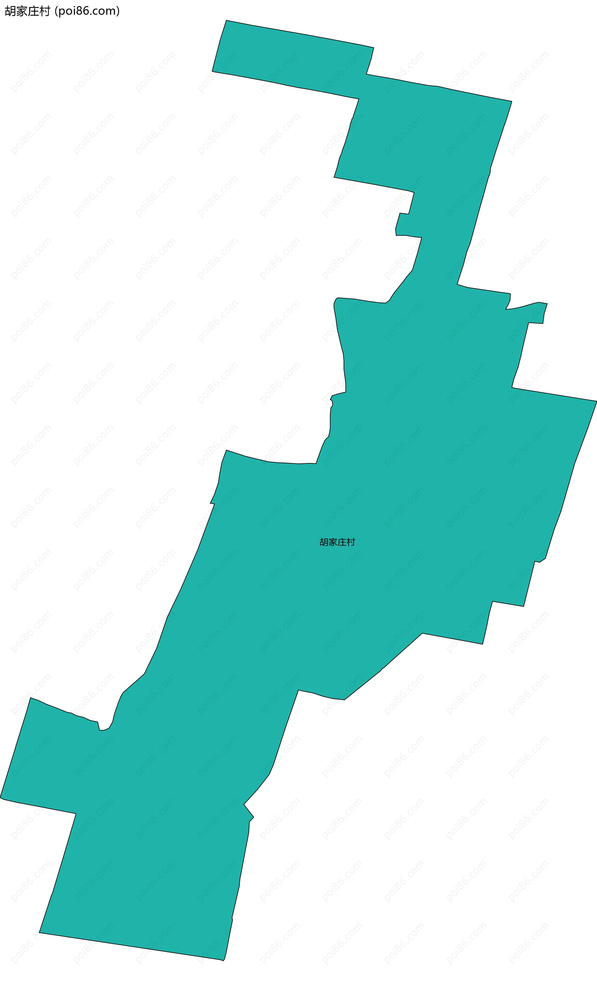 胡家庄村边界地图